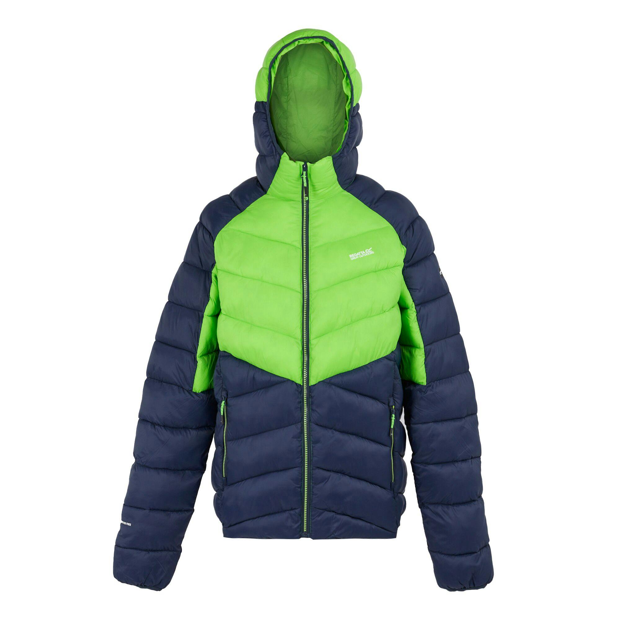 Regatta Men's Green Dalent Hooded Insulated Jacket - Flash/Navy - Xl - Flash/Navy - 100% Polyamide
