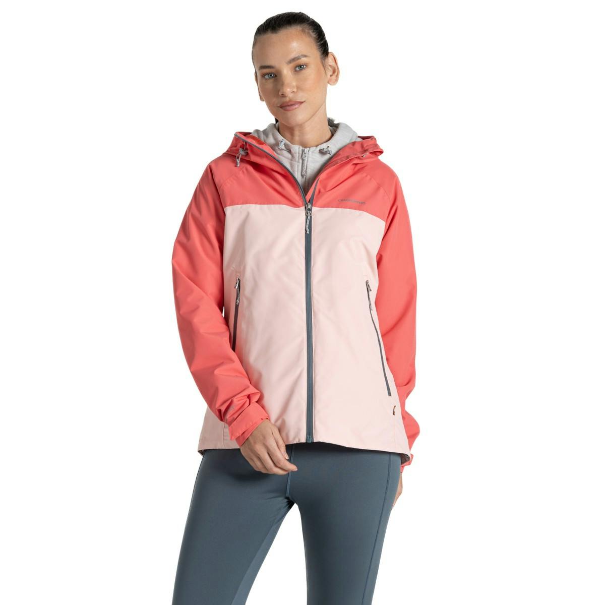 Craghoppers Women's Coral/Pink/Peach Vanth Waterproof Jacket - Deep / - 16 Uk - Deep / - 100% Mixed