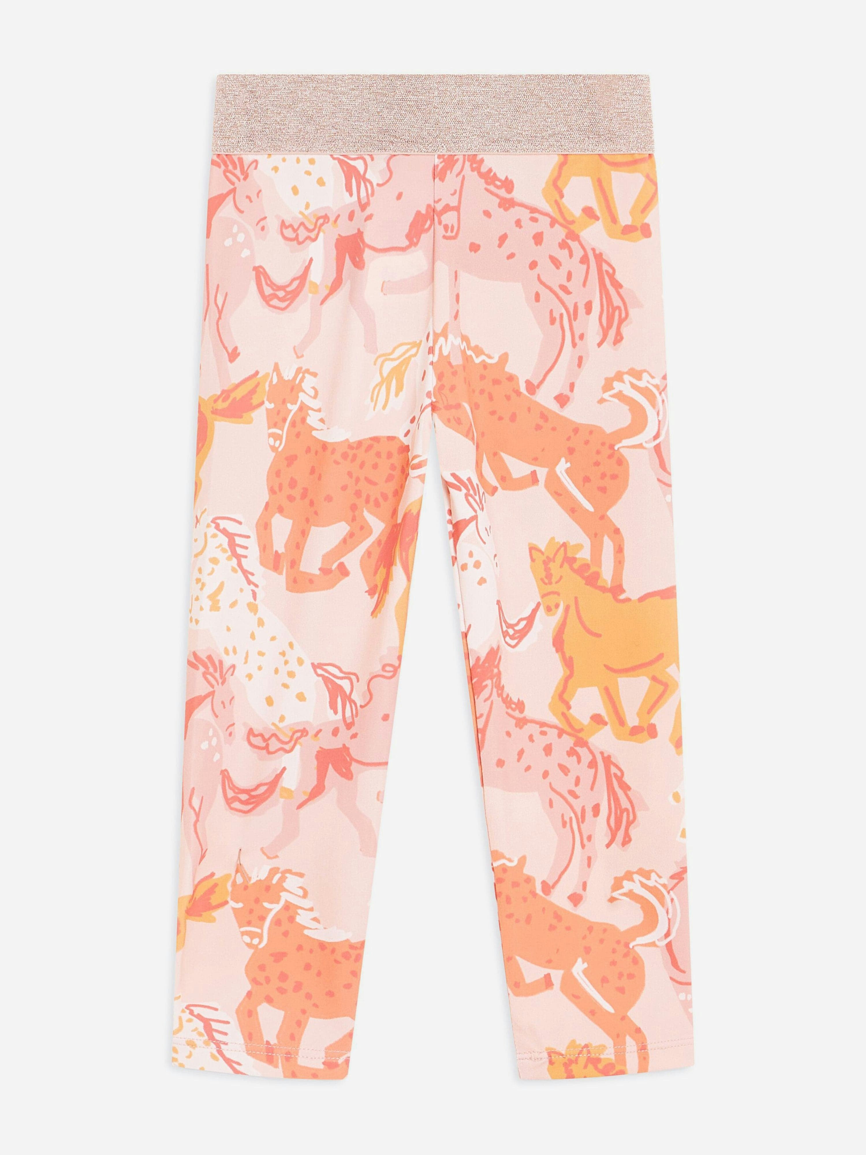 Stella Mccartney Kids Girls Pink Stella Mccartney Horse Leggings In - 16 Yrs