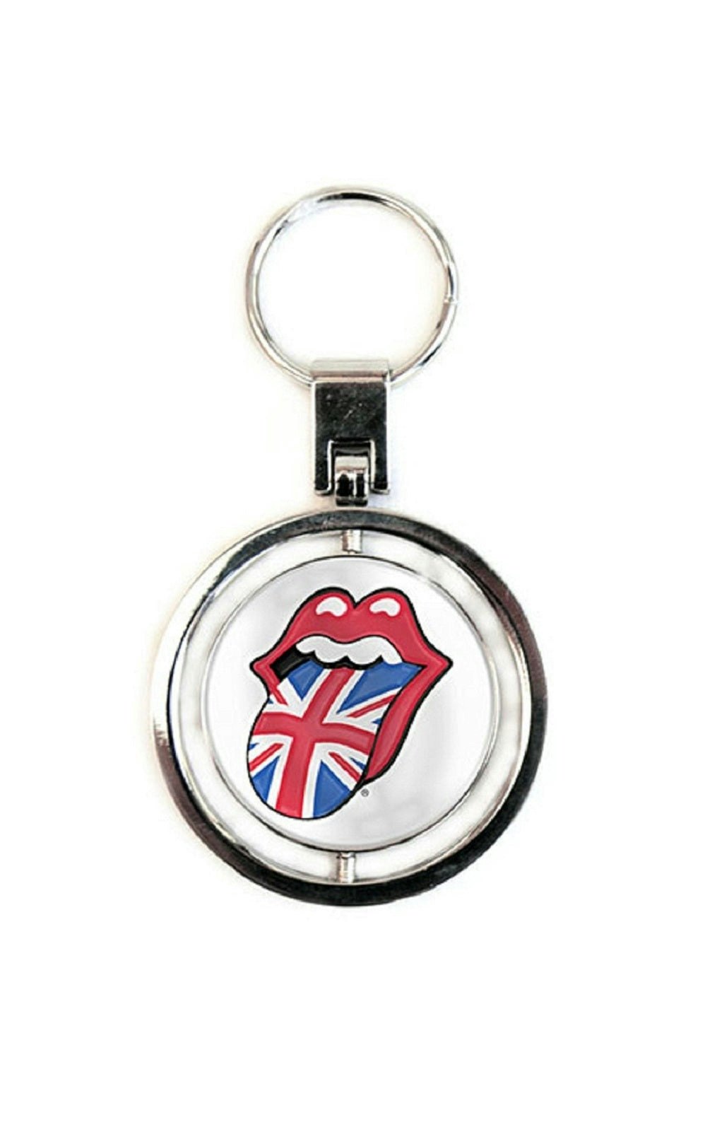 Paradiso Clothing The Rolling Stones Keyring Uk And Usa Tongues Spinner Keychain
