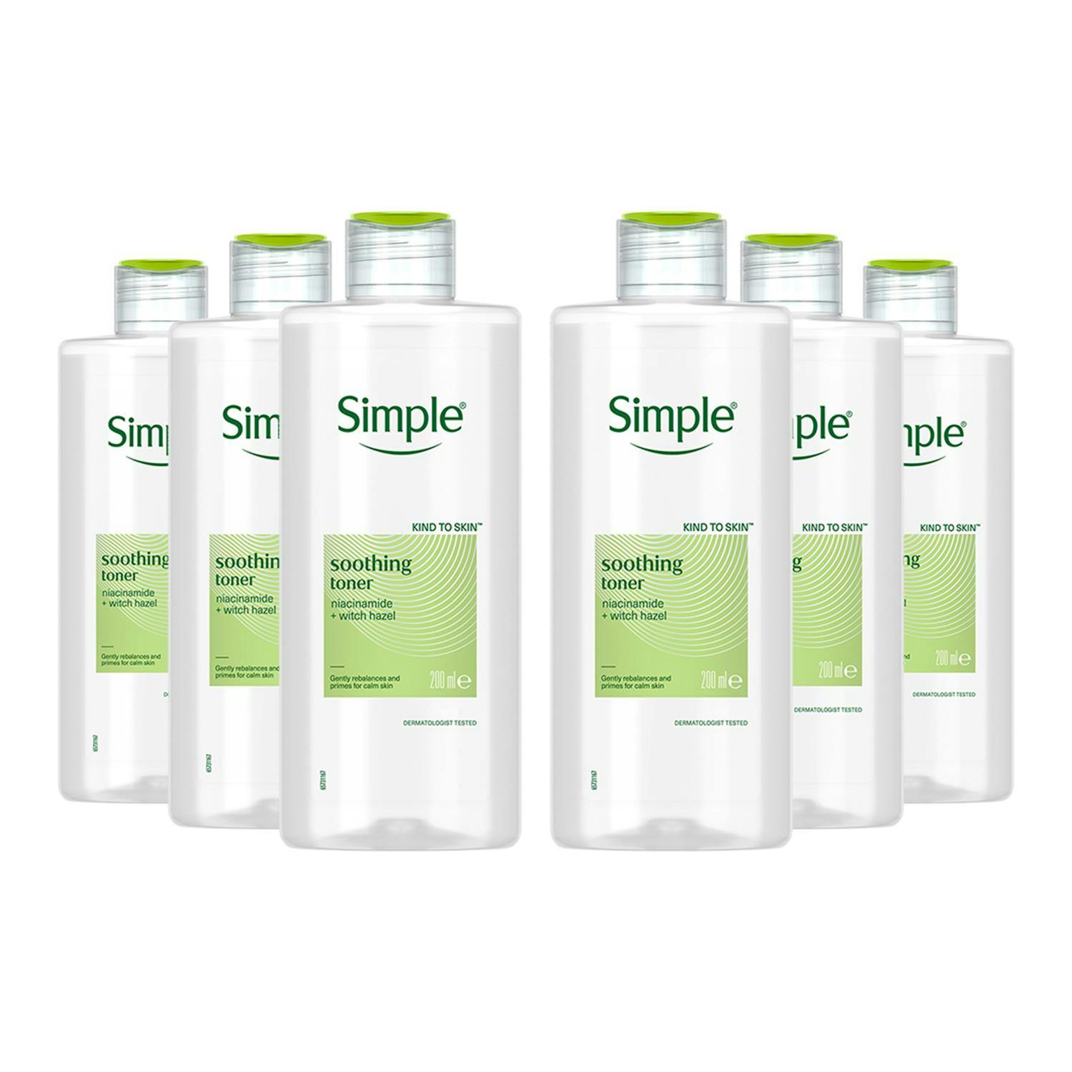 Simple White Soothing Facial Toner 200Ml 6-Pack Multipack In - Image 4