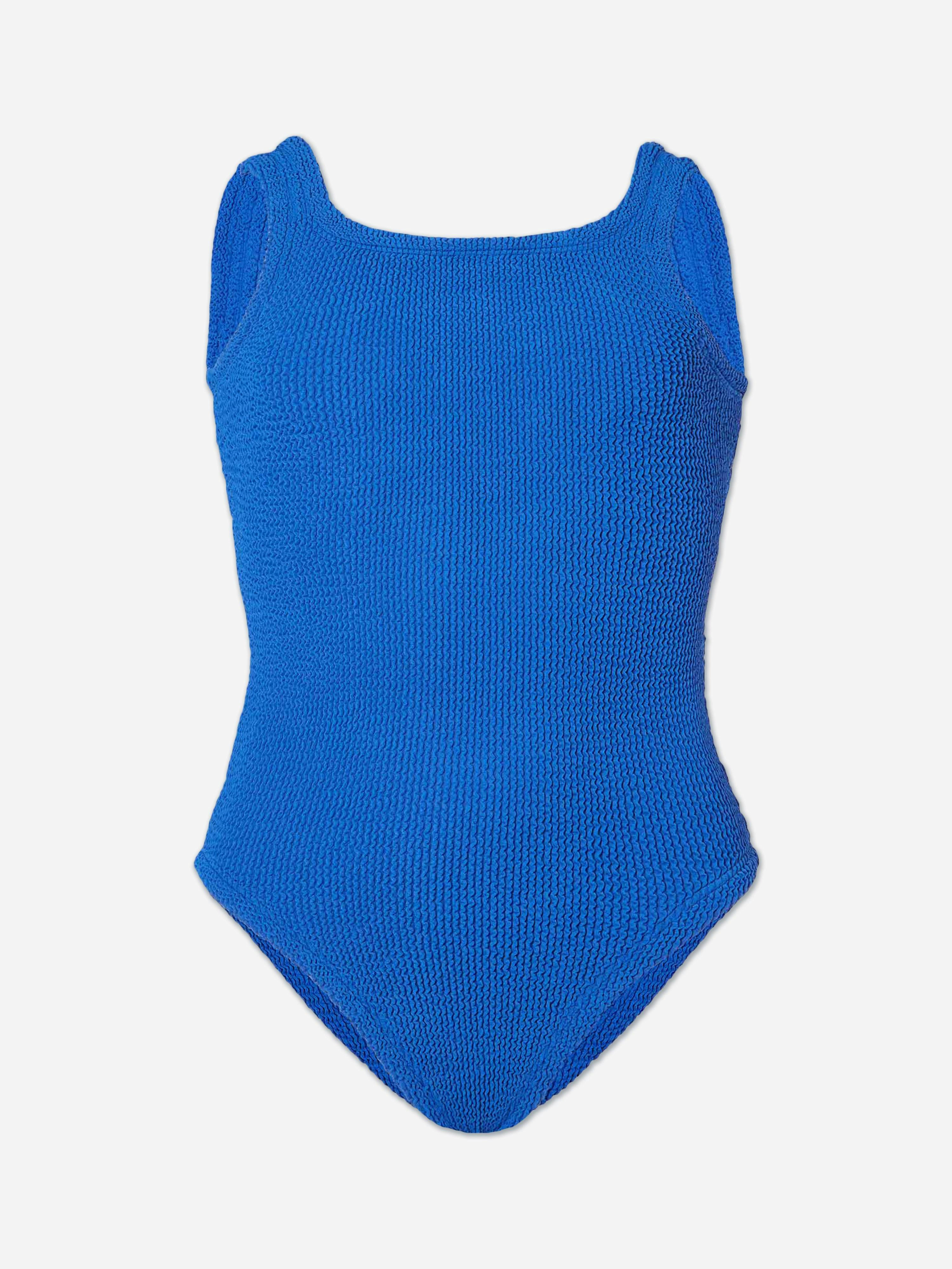 Hunza G Girls Blue Alva Swimsuit In - 3 - 6 Yrs