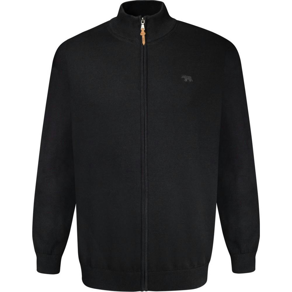 Duke Men's Black D555 Franco 1 Knitted Full Zip Kingsize Hoodie - 4XL