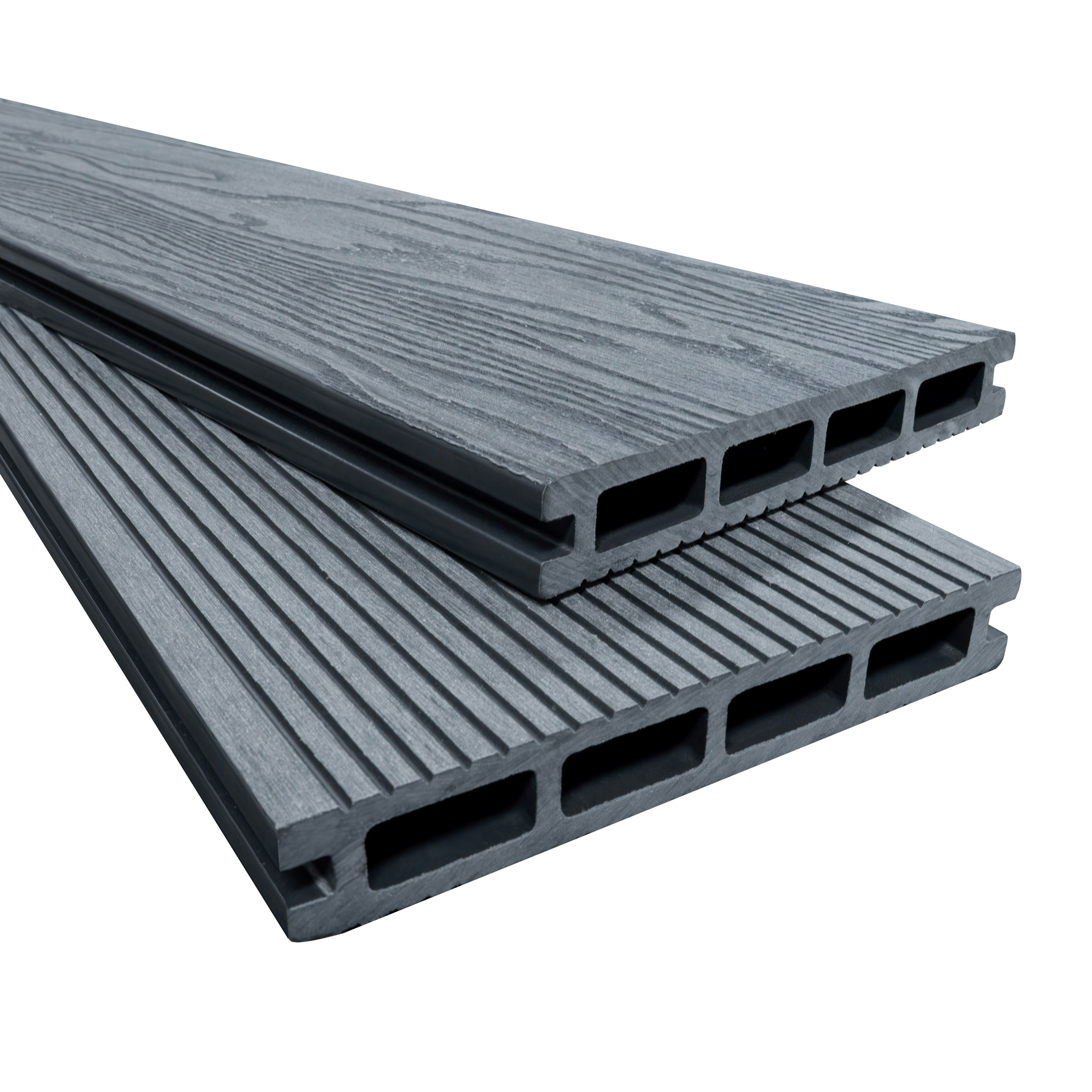 Rackhams Grey Composite Decking Boards X 5 –
