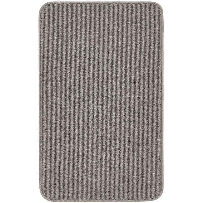 Rackhams Grey Washable Plain Mat And Runner - 67X100 Cm