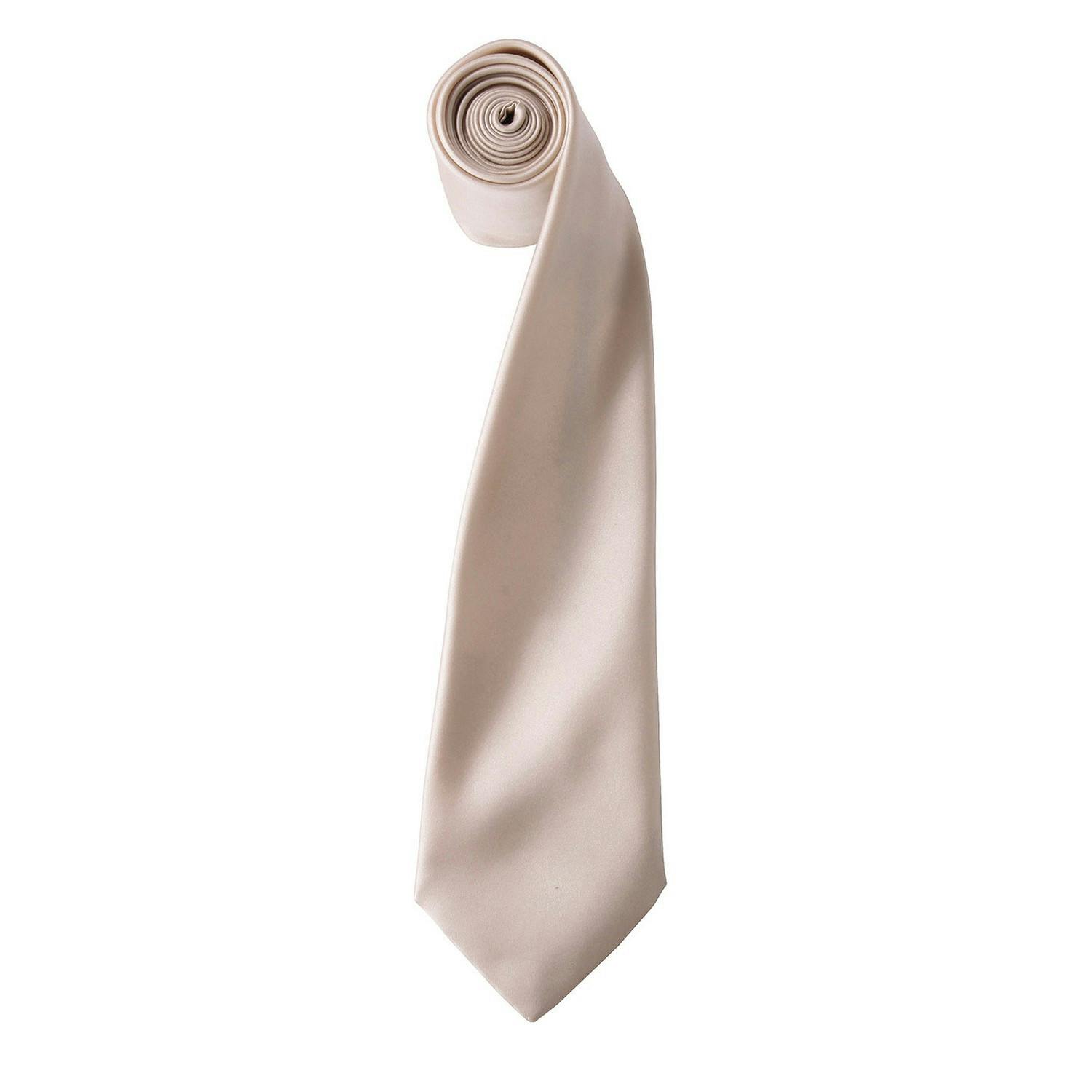 Premier (One Size, Natural) Unisex Adult Colours Satin Tie - Image 3