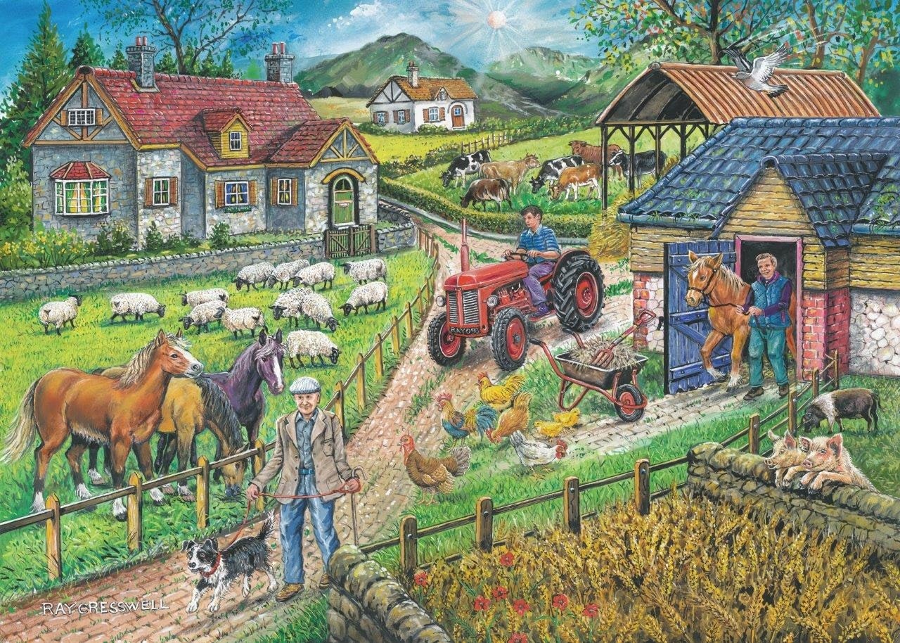 The House Of Puzzles Barley Mow Farm - Big 250 Piece Jigsaw Puzzle