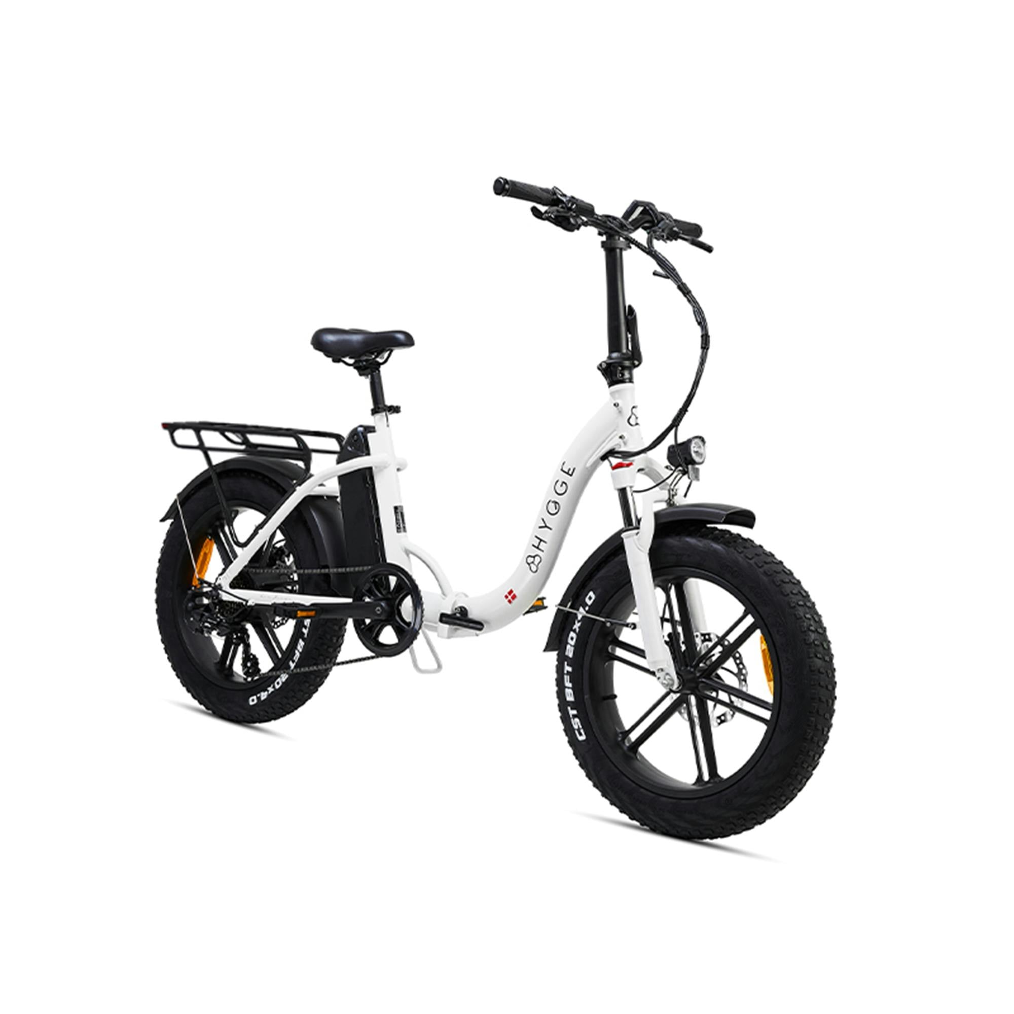 Hygge Bikes White Vester Step 2026 - Folding Fat Tyre E-Bike 48V 14Ah - Heron - L165/W20/H117 Cm - Foldable & Compact E-Bike