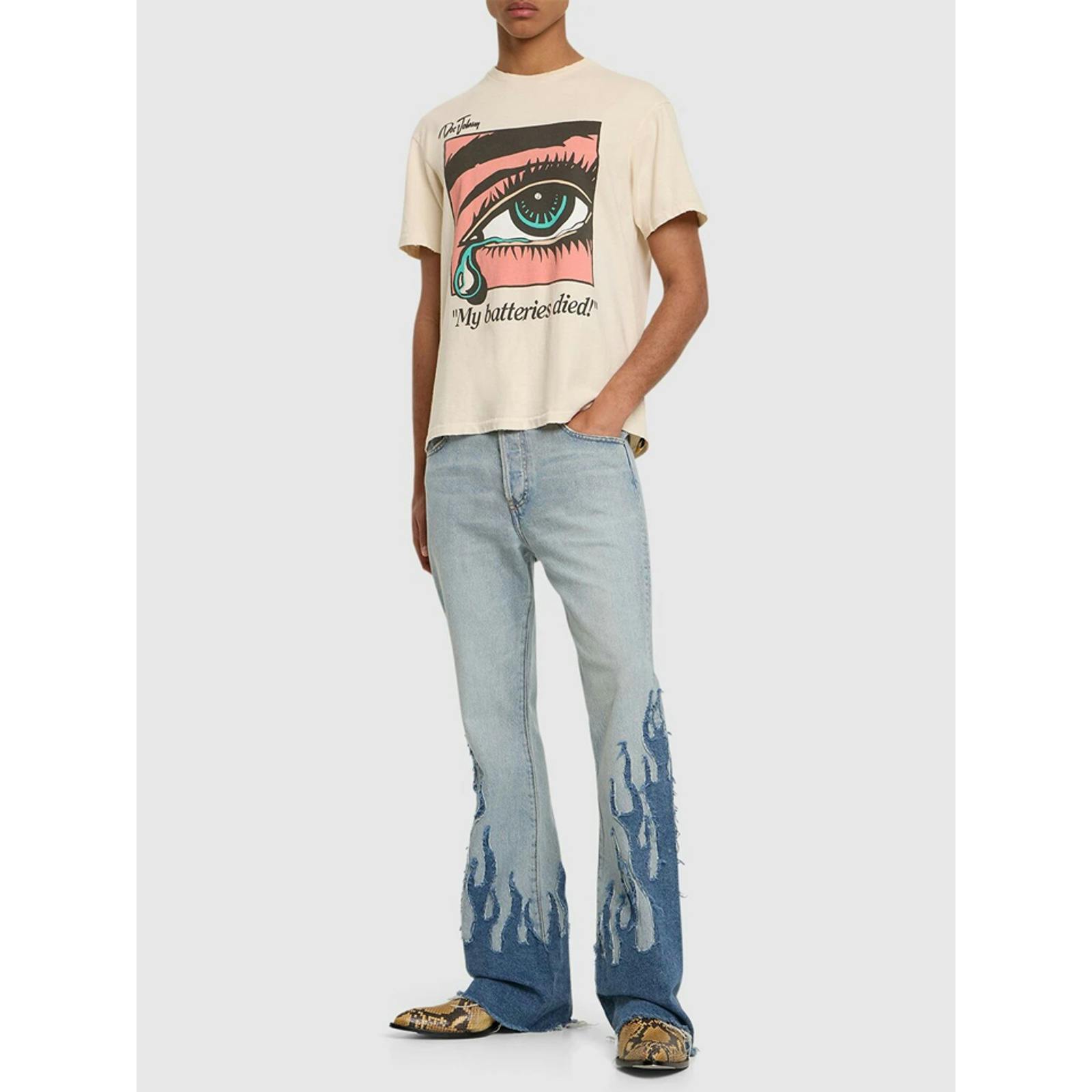 Gallery Dept. Ivory Dead Batteries T-Shirt In - Xs