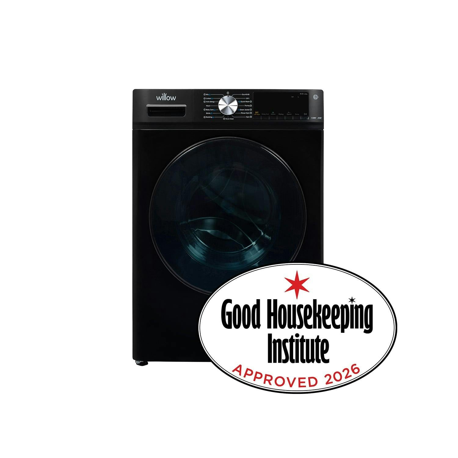 Willow Black 8Kg Washer Dryer Wwde8514bl