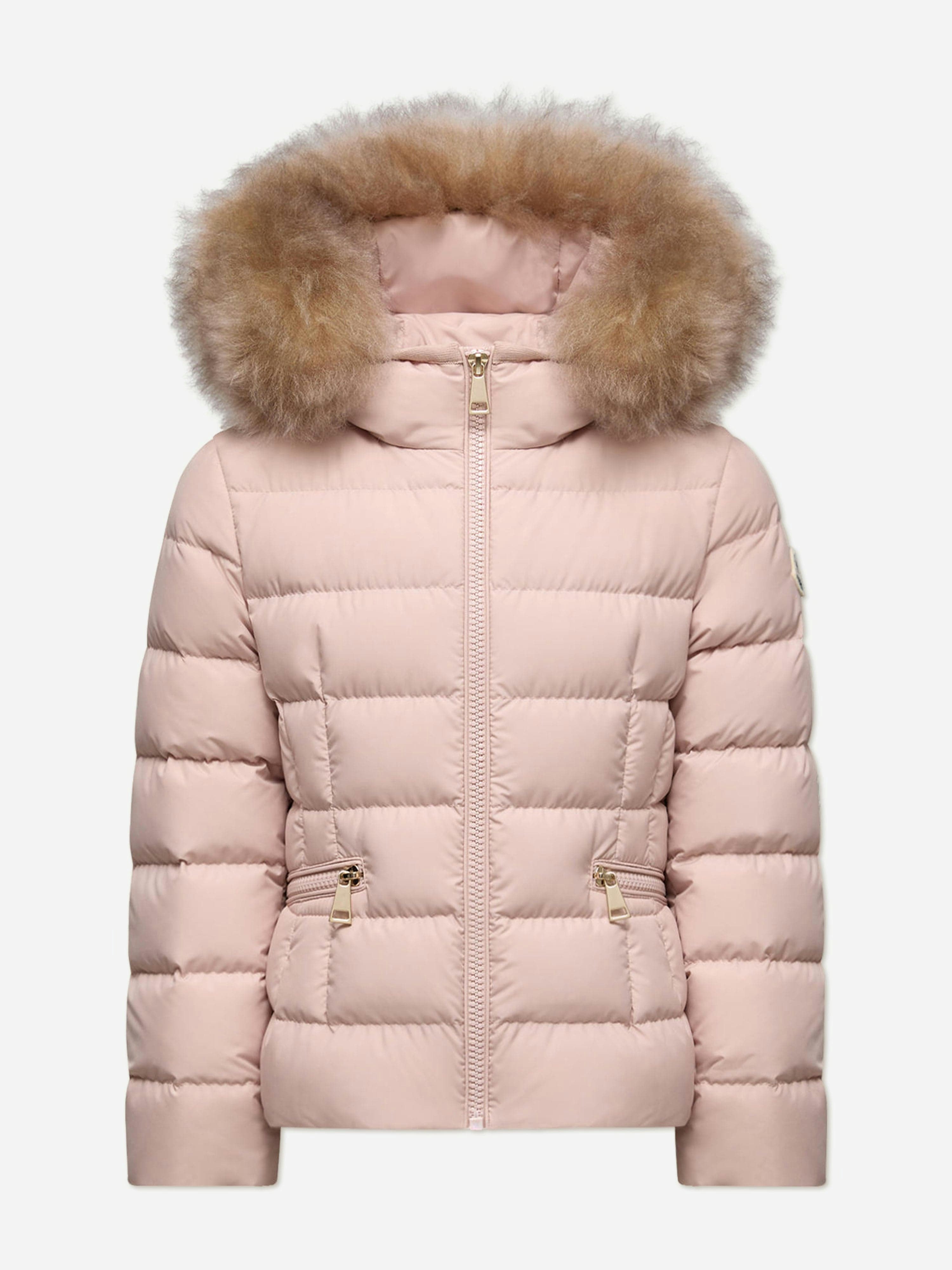 Moncler Enfant Girls Pink Down Padded Boedette Jacket In - 12 Yrs