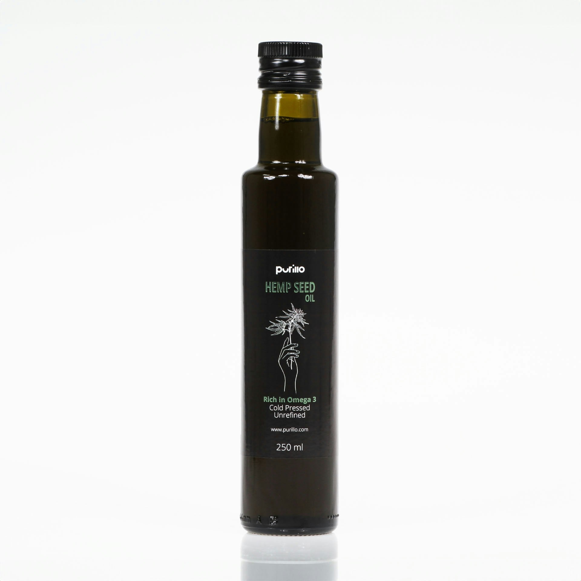 Purillo Dark Hemp Seed Oil - Cold-Pressed | Gmo-Free - 250 Ml - 1