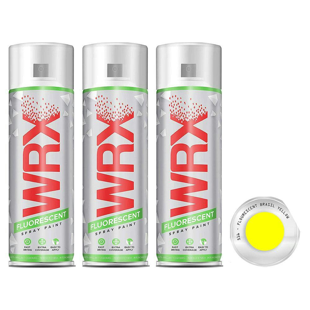 Wrx Yellow 3X Fluorescent Brazil Spray Paint 400Ml - Image 3
