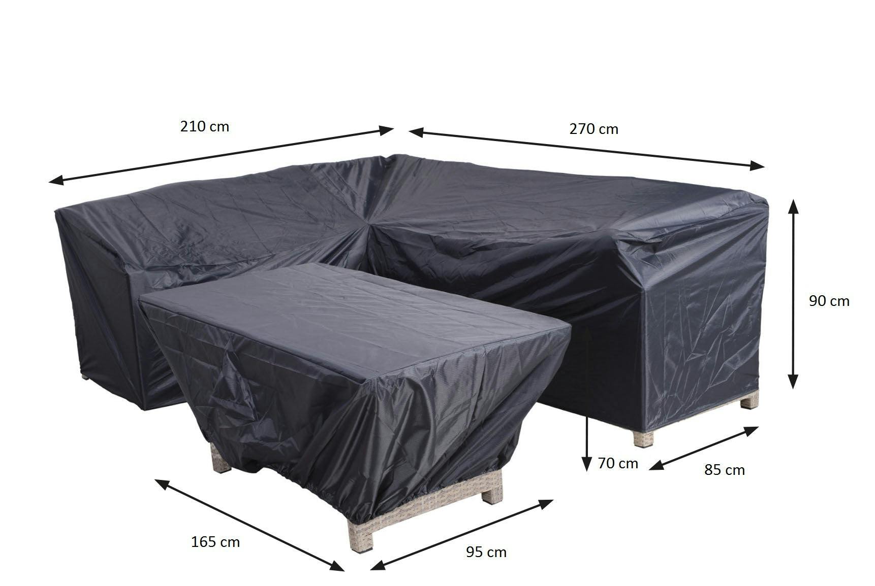 Coverit Lounge Dining 2 Piece Set 210Cm X 270Cm X 85Cm X 90Cm & 165Cm X 95Cm X 70Cm