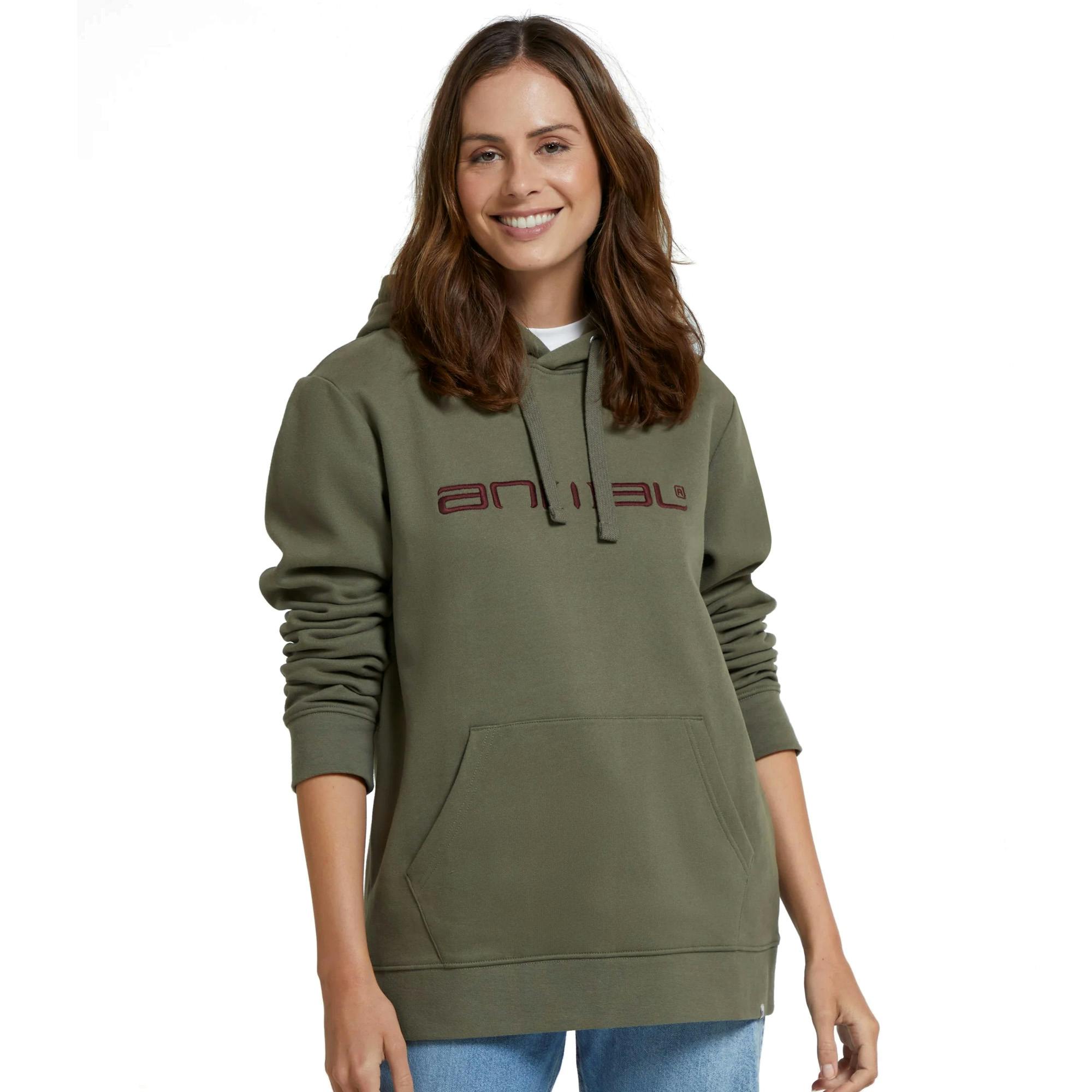 Animal Women's Green Maya Organic Hoodie - 6 Uk - 100% Organic Cotton