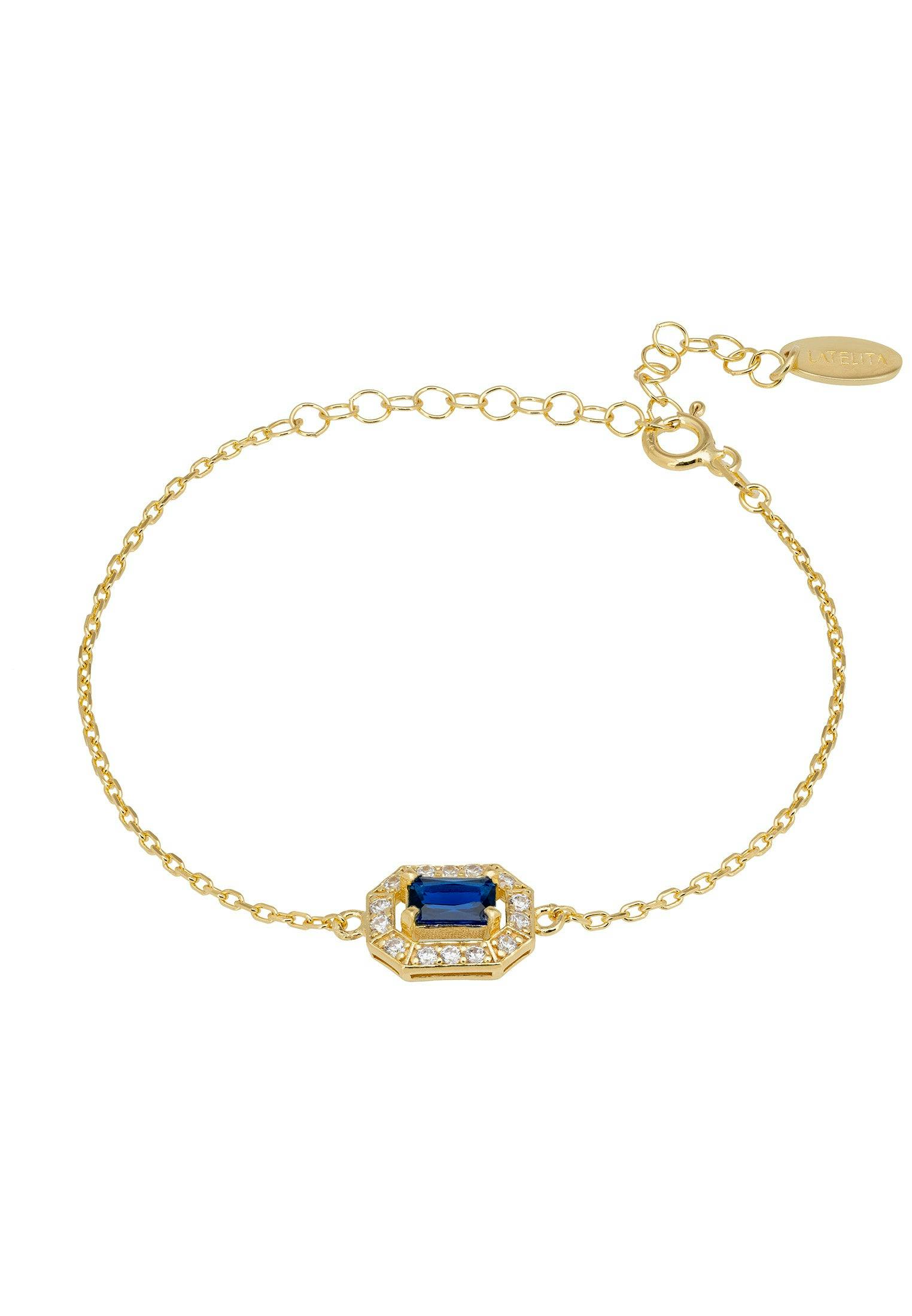Latelita Gold Whistledown Gemstone Bracelet Sapphire