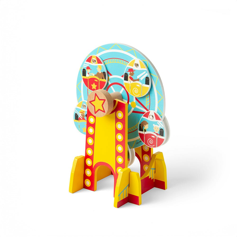 Bigjigs Rail Red/Yellow/Blue Ferris Wheel Train Set Accessory