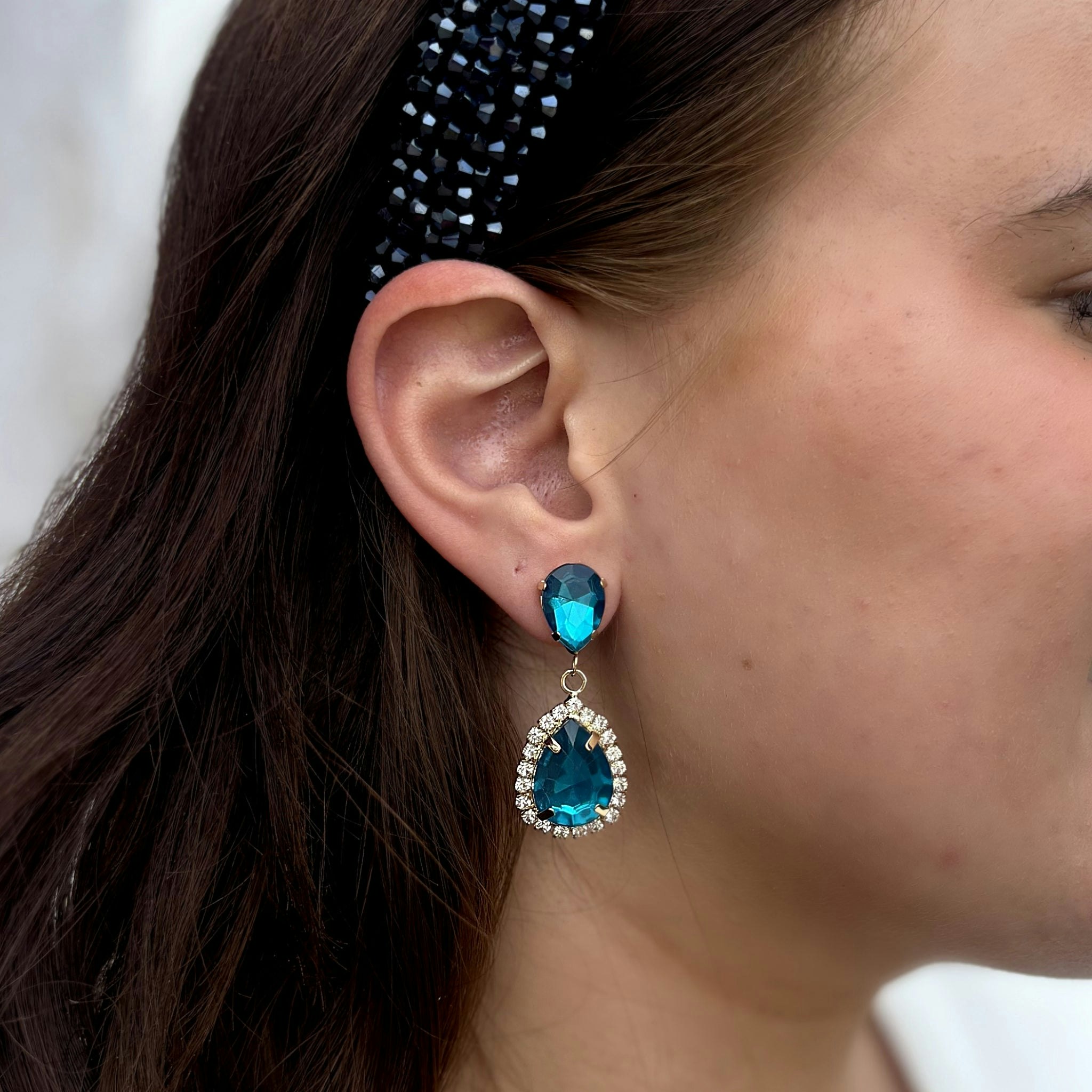 Queenmee Accessories Light Teal Earrings Drop Earrings