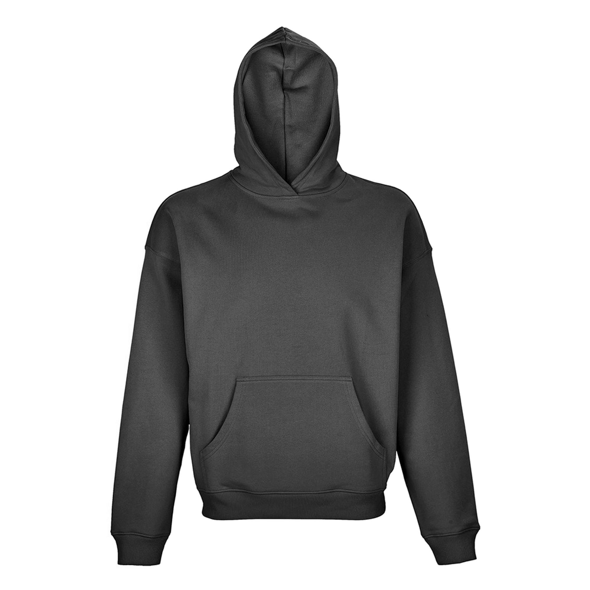 Sol's Men's Dark Grey Connor Oversized Hoodie In | : Extra Large - Image 2