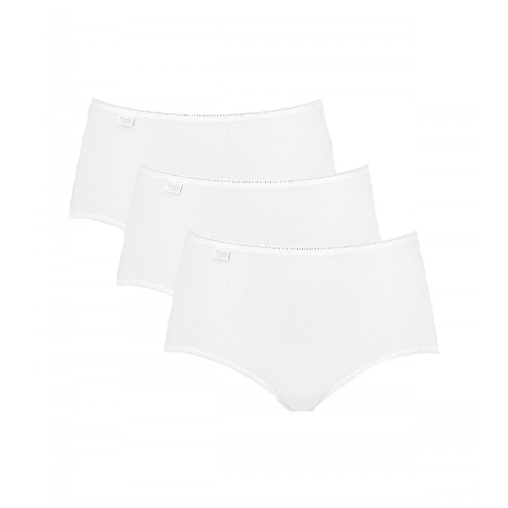 Sloggi Women's White Cotton Midi Briefs 24/7 Lace (X3) - Image 3