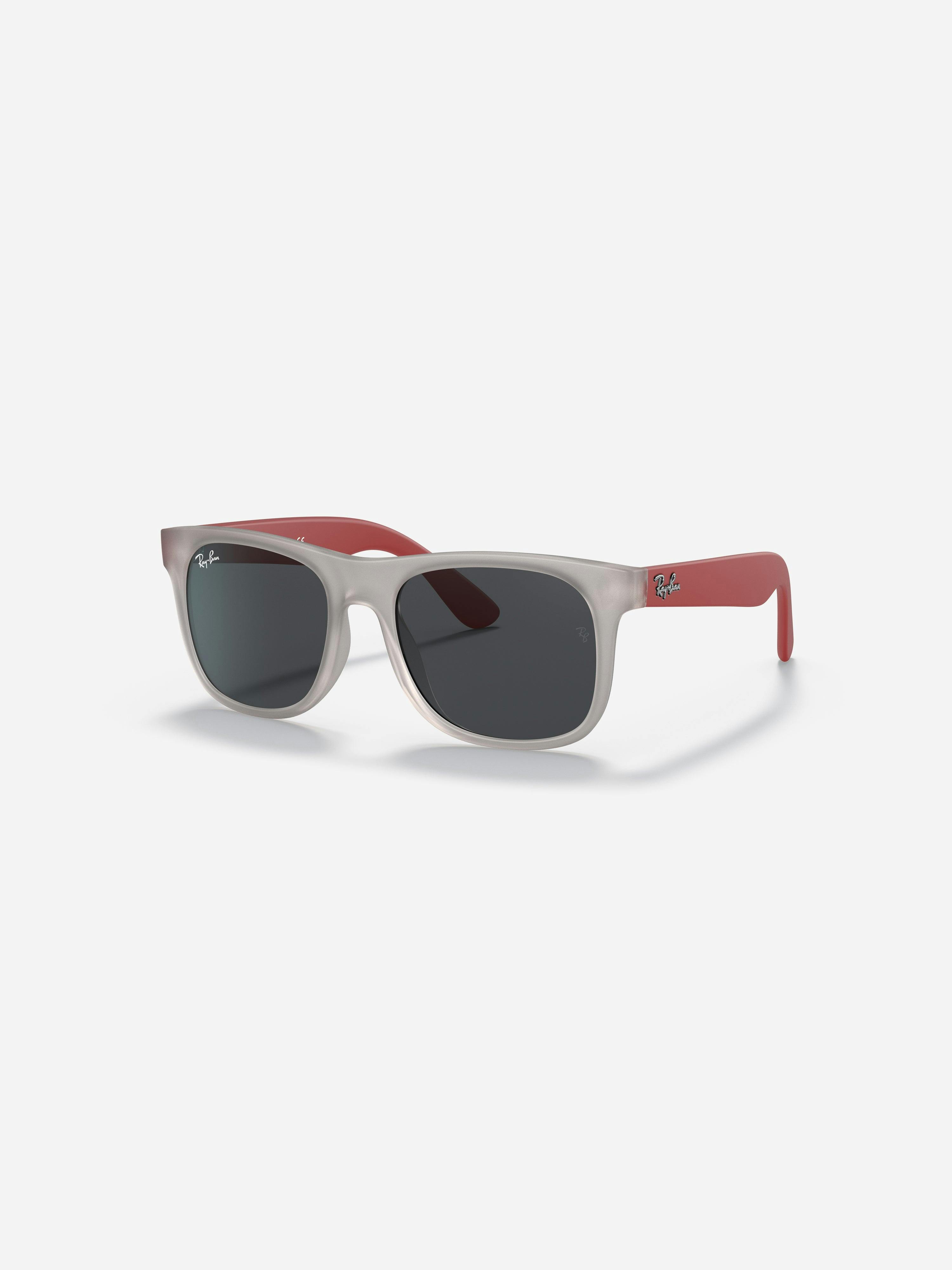 Ray-Ban Sunglasses Kids Justin Kids - Transparent Grey Frame Grey Lenses 48-16, RB9069S - Image 4