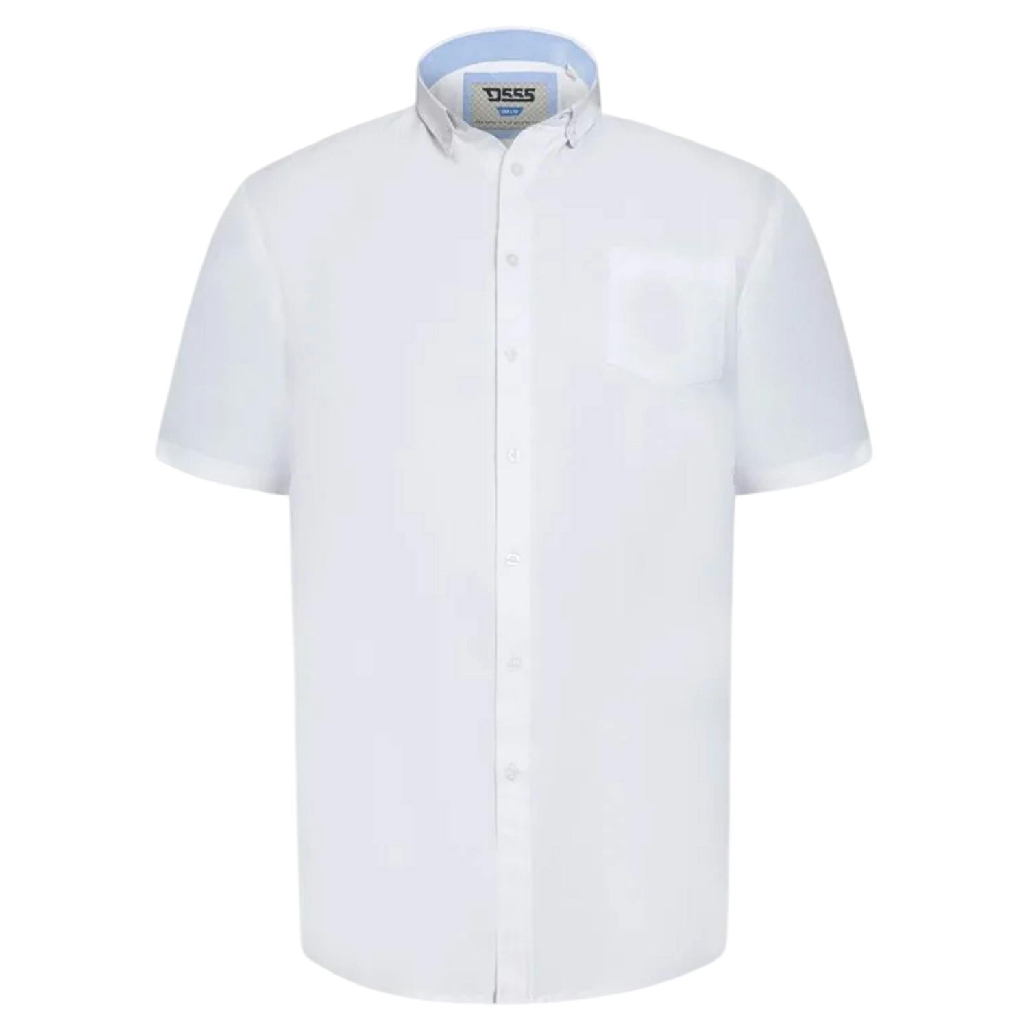 Duke Men's White James D555 Oxford Kingsize Tall Shirt - 1XL - 50% Cotton/50% Polyester