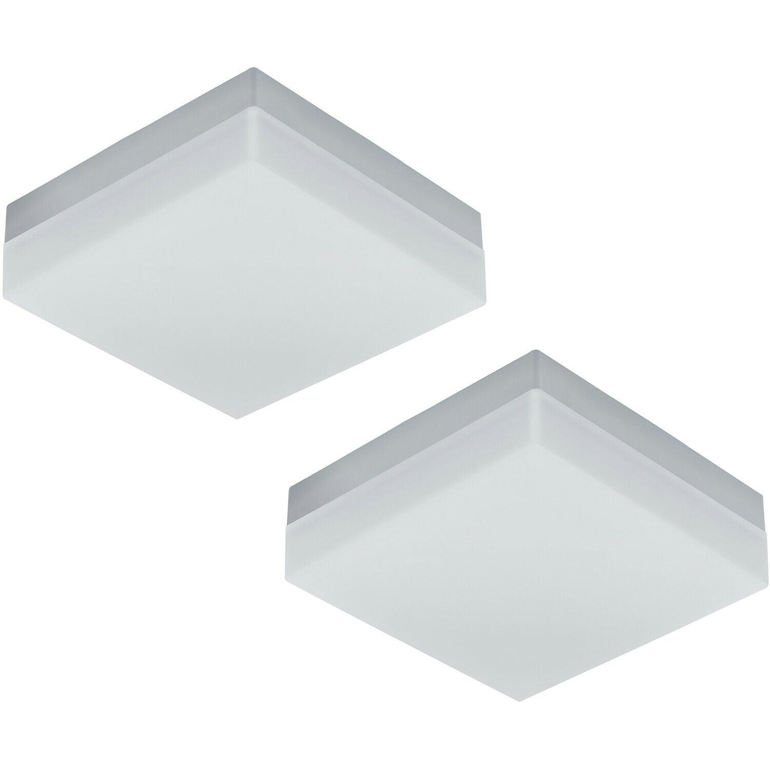 Rackhams Light/White Pack Ip44 Outdoor Wall Plastic 8.2W Built In Led Porch Lamp Size 2