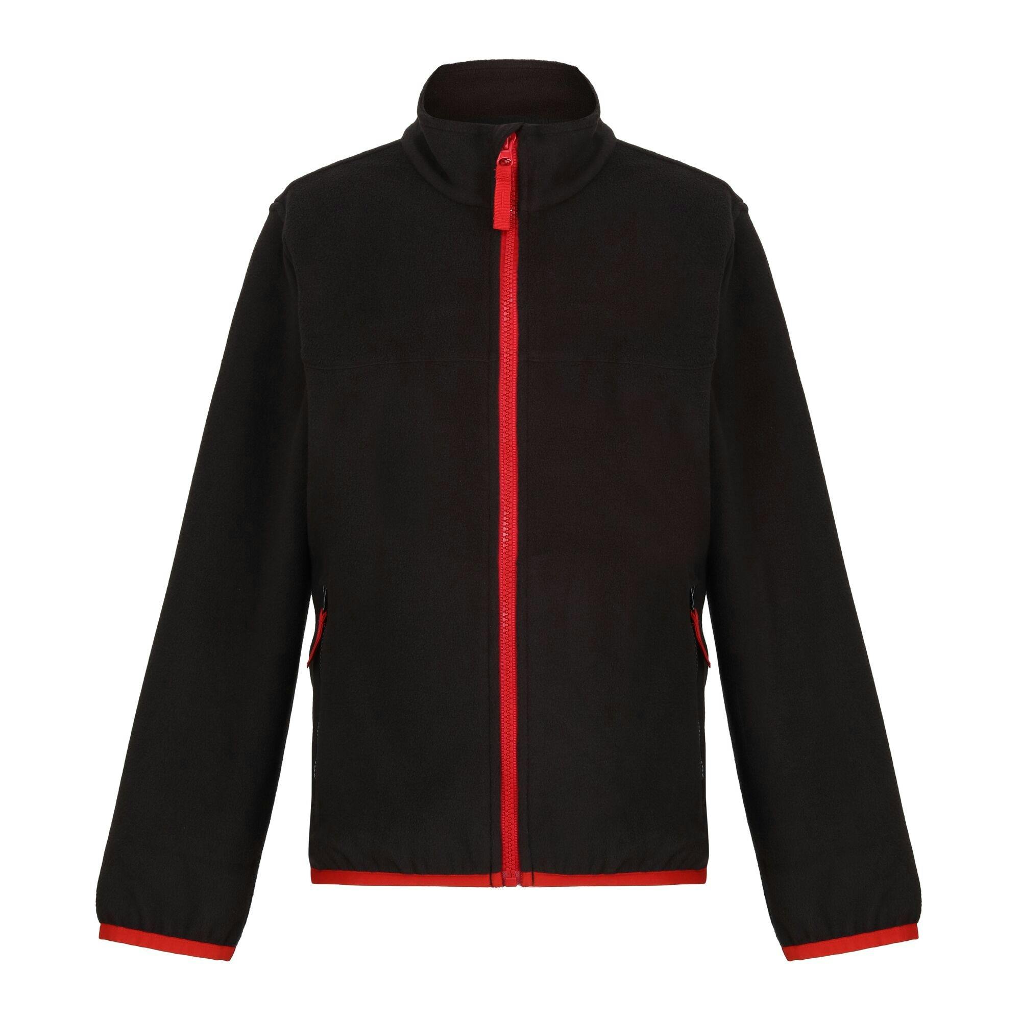 Regatta Black Professional Kids Microfleece Full Zip Fleece Jacket - 34In - 100% Recycled Polyester