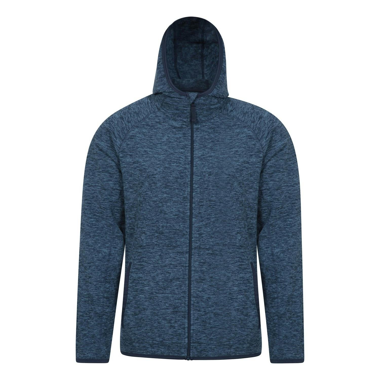 Mountain Warehouse Men's Blue Snowdon Ii Full Zip Hoodie - Xxl - 100% Polyester