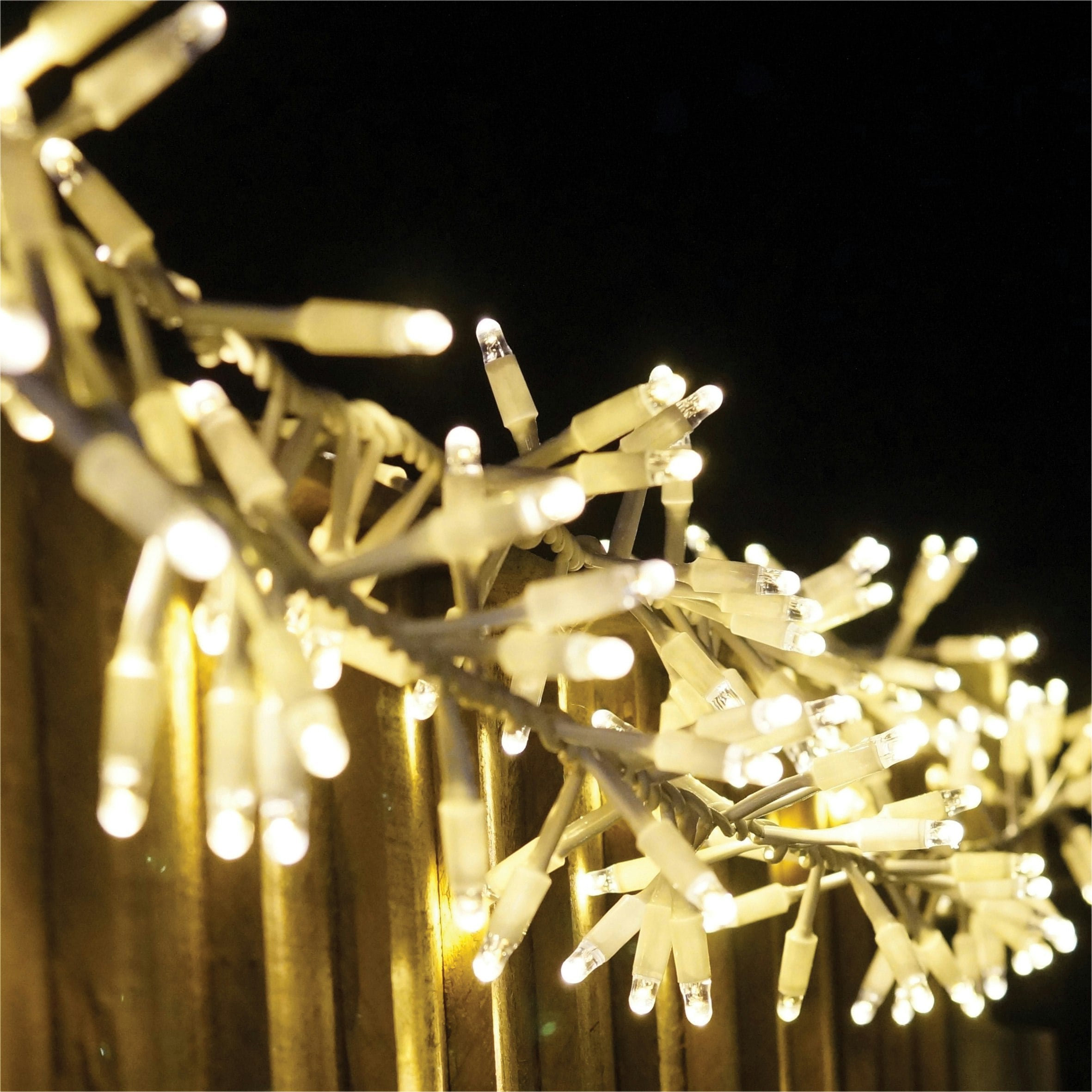 Rackhams White Cluster Lights Rubber Ip65 Warm 5M