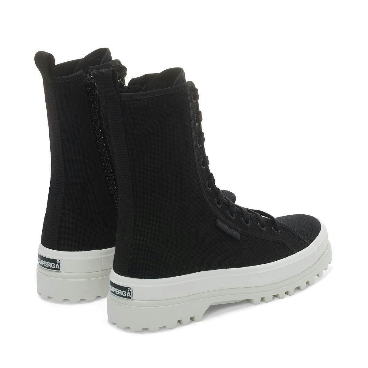 Superga Women's Black / 2641 Alpina High Tops - Total /Avorio - 6.5 Uk - Total /Avorio - 100% Mixed