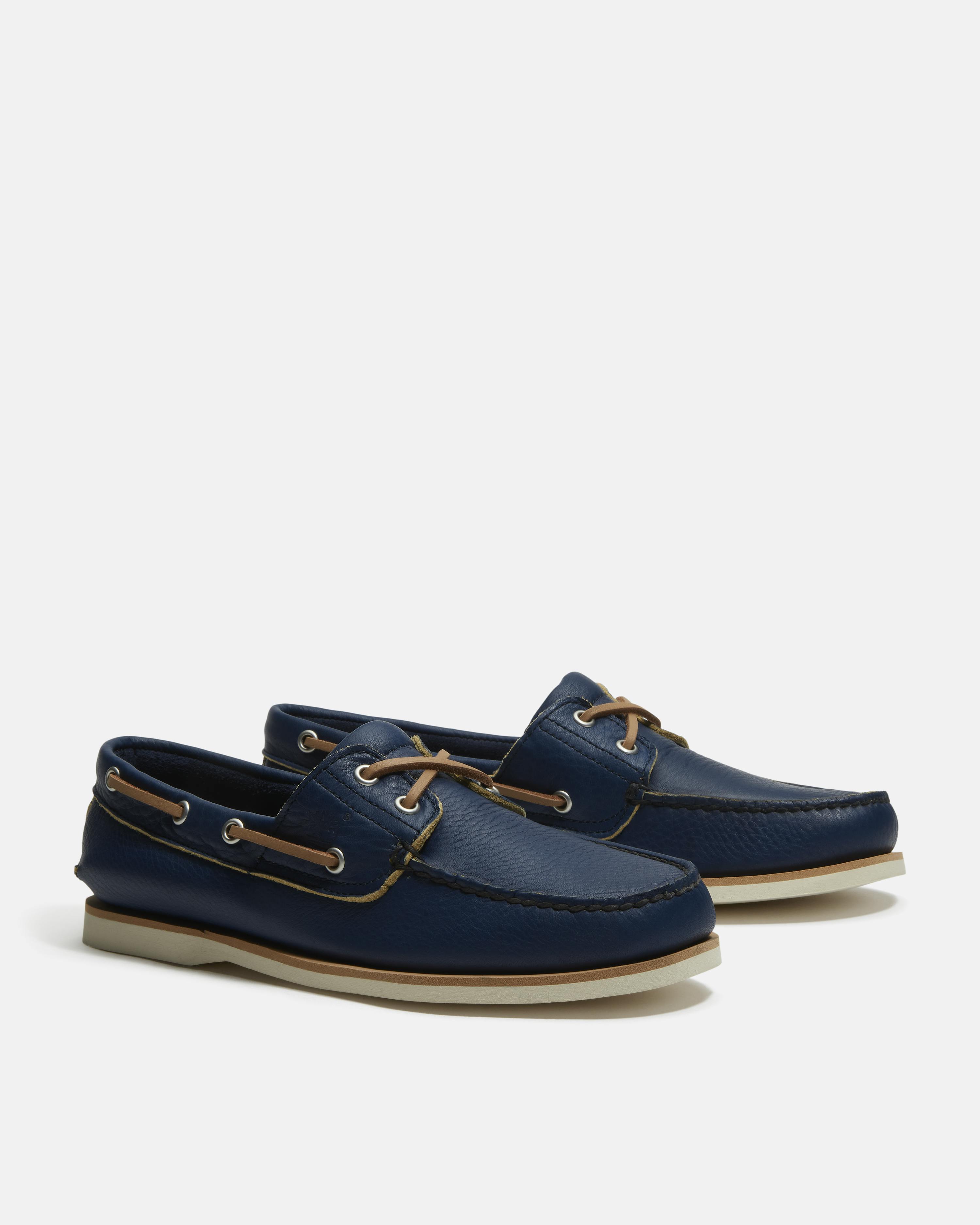 Timberland Men's Grain/Dark/Blue Full Leather Classic Boat Shoe - Uk11 Eu45.5 Us11.5 Wide