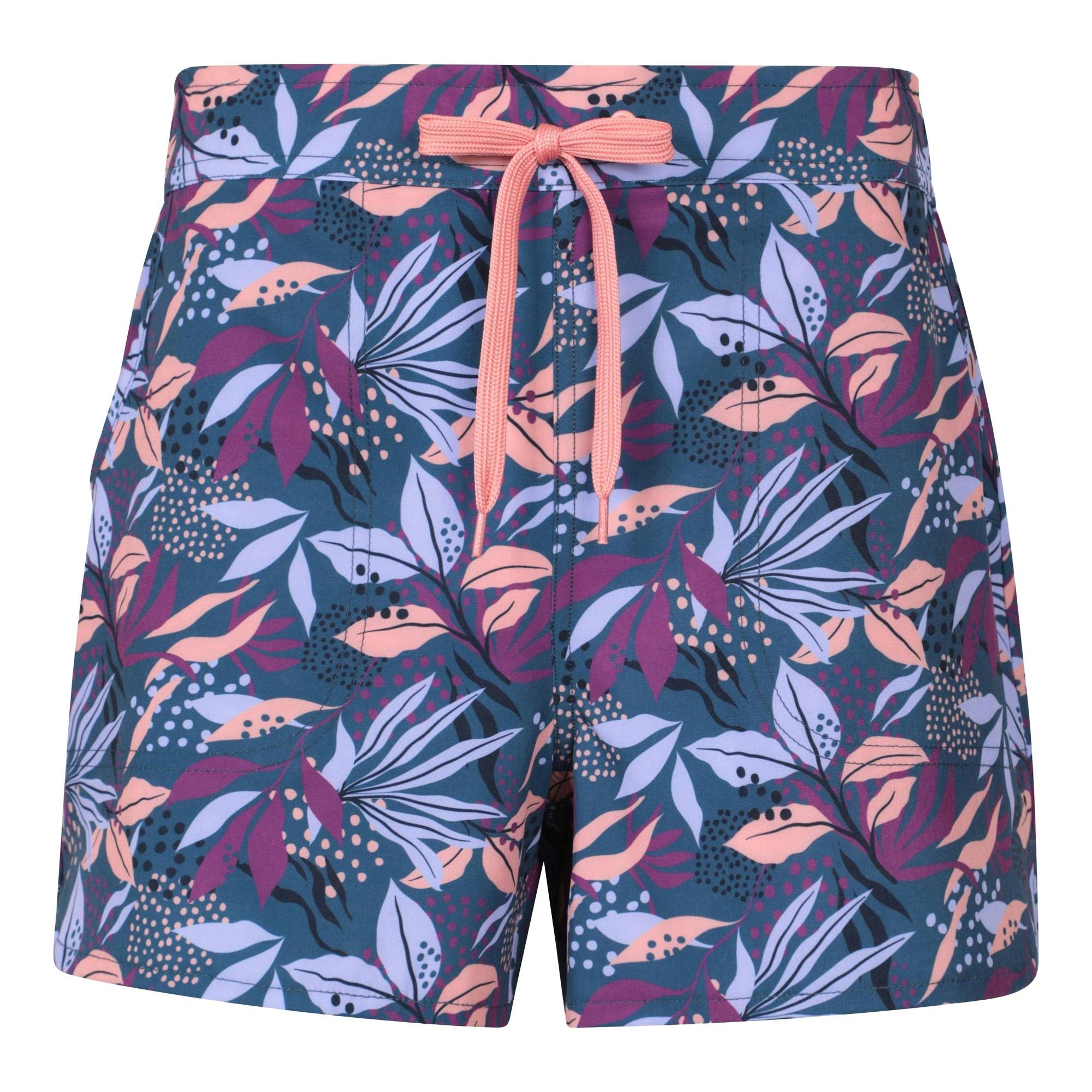 Mountain Warehouse Women's Purple Stretch Patterned Boardshorts - 8 Uk - 89% Polyester/11% Elastane