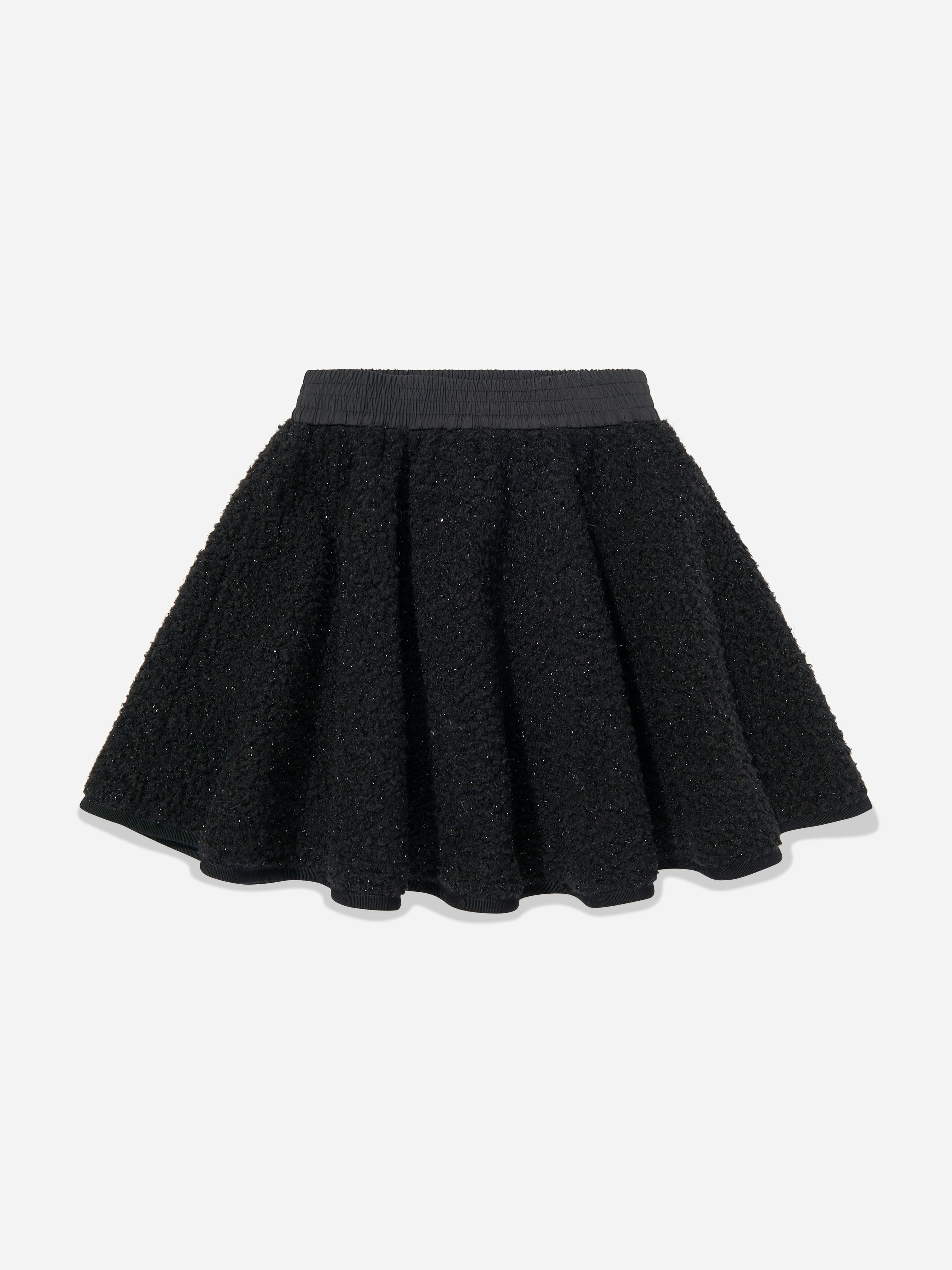 Moncler Enfant Girls Black Flared Skirt In - 14 Yrs