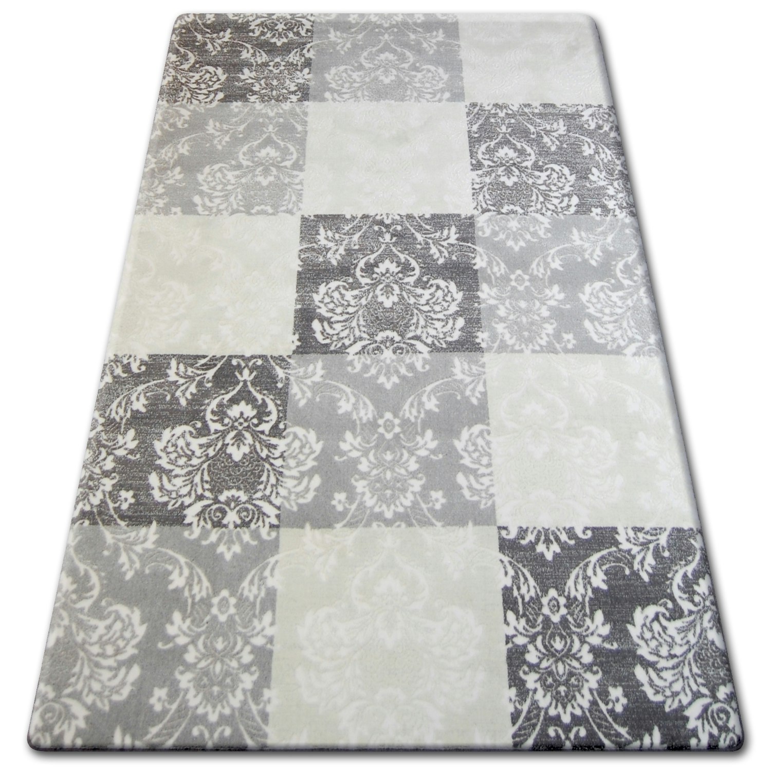 Rackhams Beige Andere Rectangular Rug - Patchwork Damask - 160Cm X 235Cm