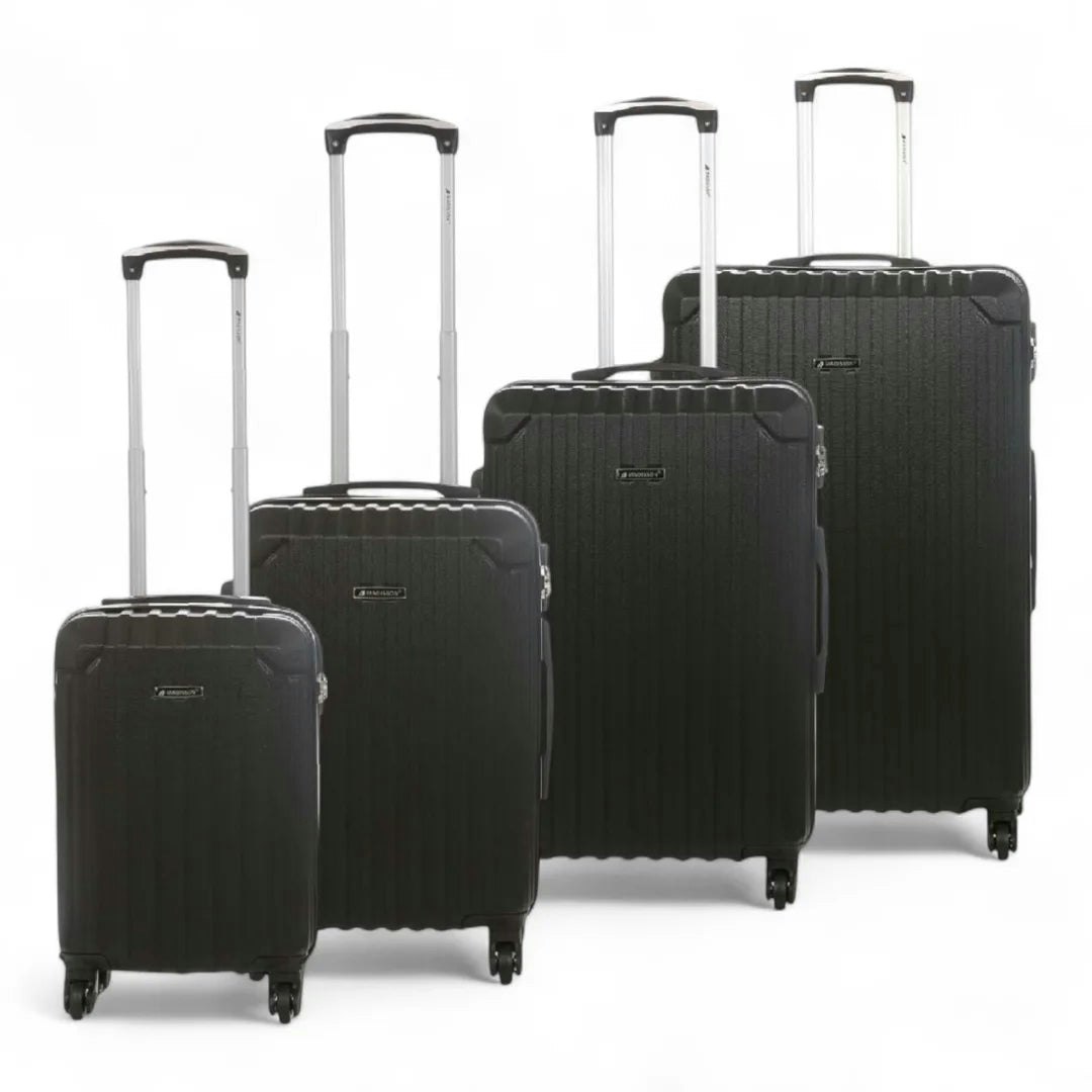 Snowball Black Hardshell Luggage Set 8 Spinner Wheels Suitcase - 4-Set