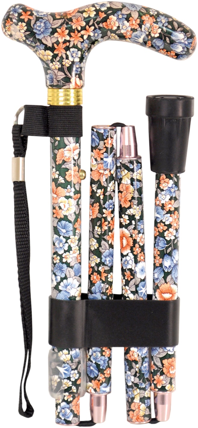 Aidapt Deluxe Folding Walking Cane Japanese Floral