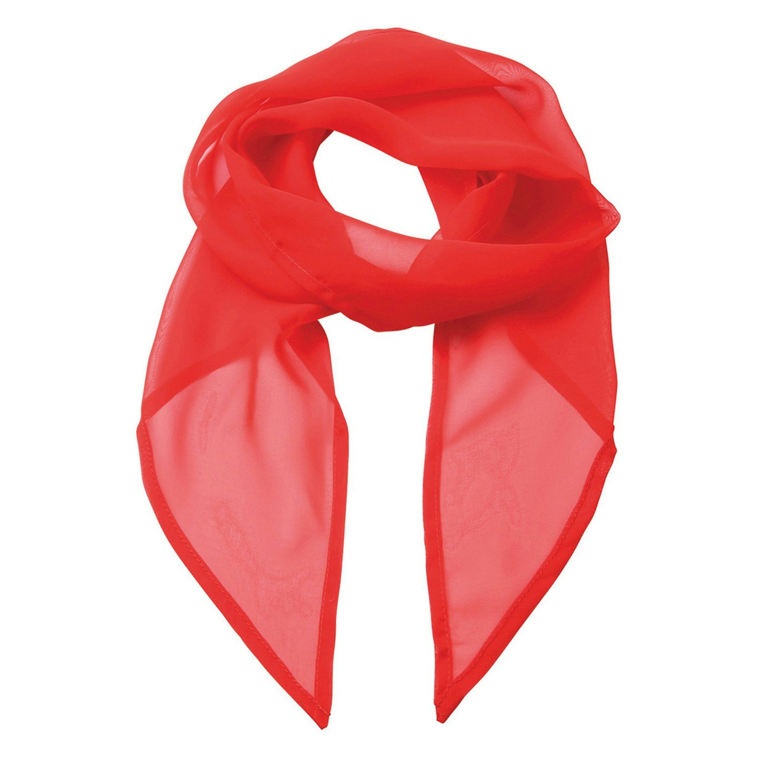 Premier (One Size, Strawberry Red) Unisex Adult Colours Chiffon Scarf - Image 3