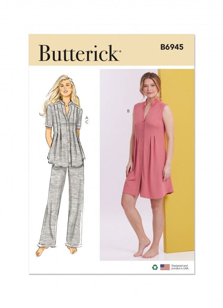 Butterick Women's Sewing Pattern 6945, Tops, Dresses, Trousers For B5 (8-10-12-14-16) - Easy - B5 (8-10-12-14-16)