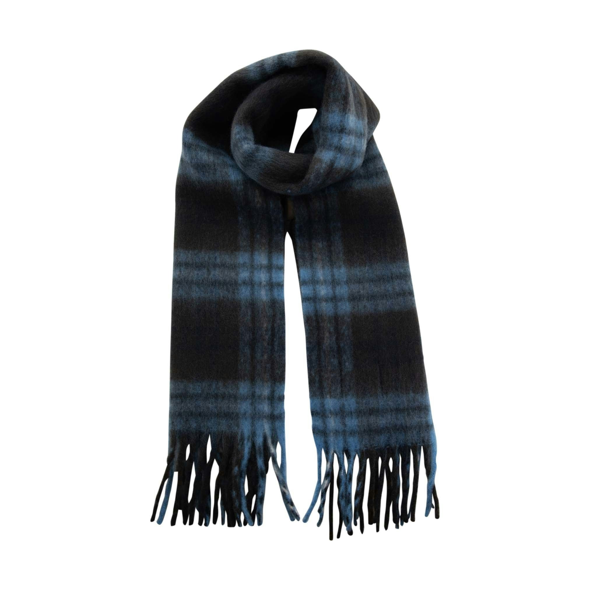 Heritage Traditions Blue Soft Touch Herringbone Blanket Scarf - Tartan