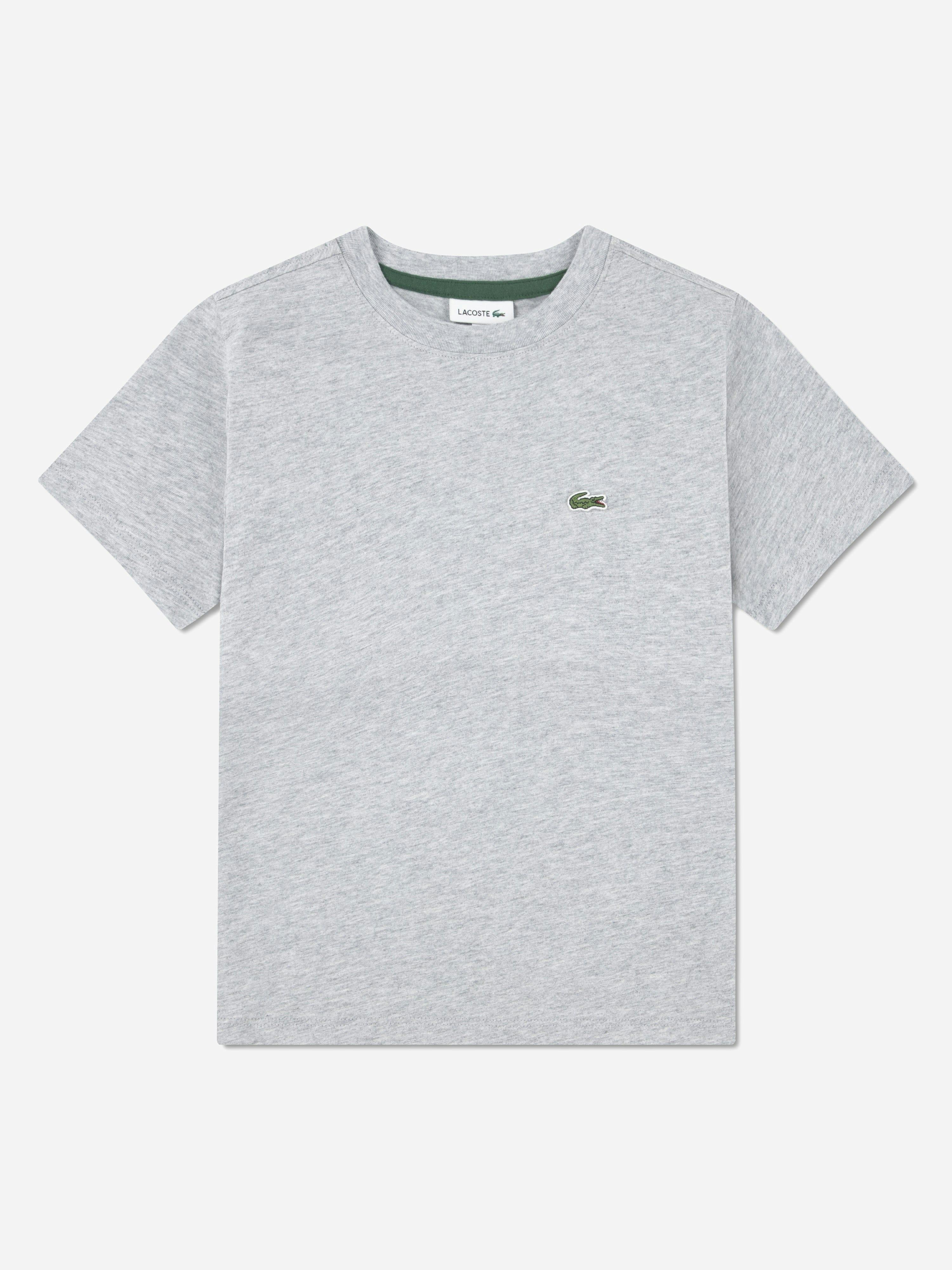 Lacoste Kids Boys Grey Lacoste Logo T-Shirt In - 16 Yrs