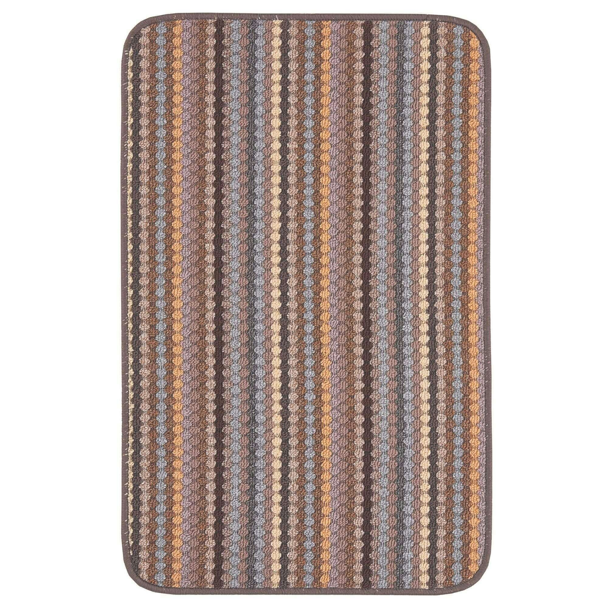 The Rugs Beige Washable Stripe Mats - 57X90 Cm