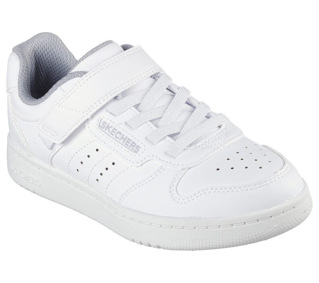 Skechers Boys White Quick Street Trainers Junior Shoes 405638L - Uk Kids 11 Eu 28.5