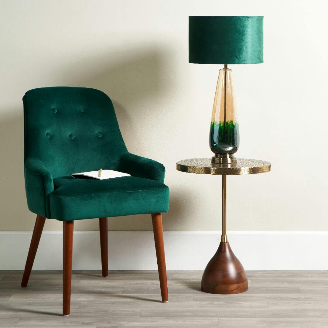 Pagazzi Lighting Green Elena Glass Table Lamp