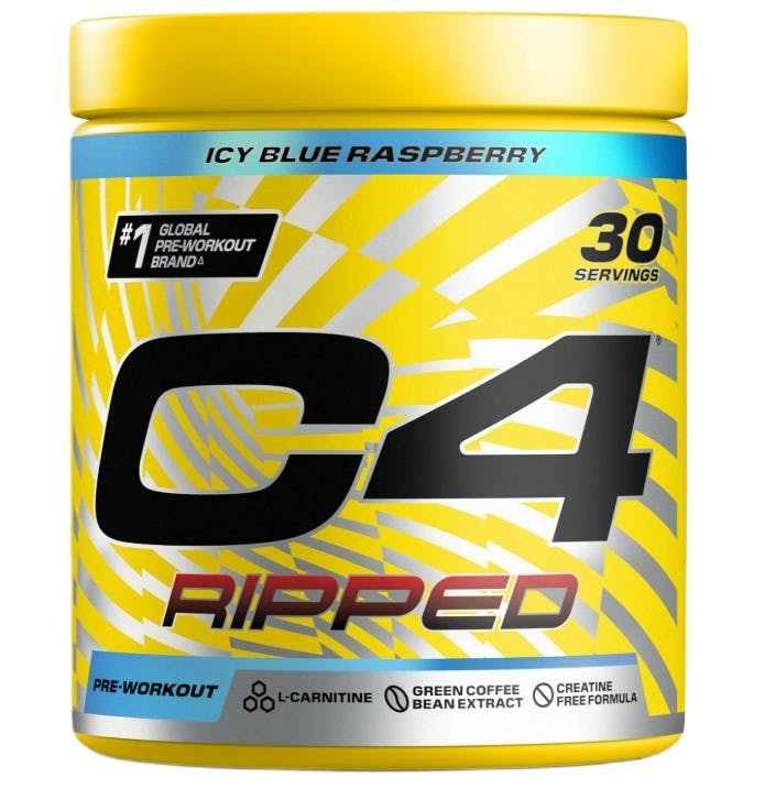 C4 Ripped Pre Workout Powder ICY Blue Raspberry 30 Servings | Zero Sugar Pre Workout with 150mg Caffeine, 500mg L Carnitine, 1600mg Beta Alanine, 200mg Green Coffee Bean Extract - Image 5