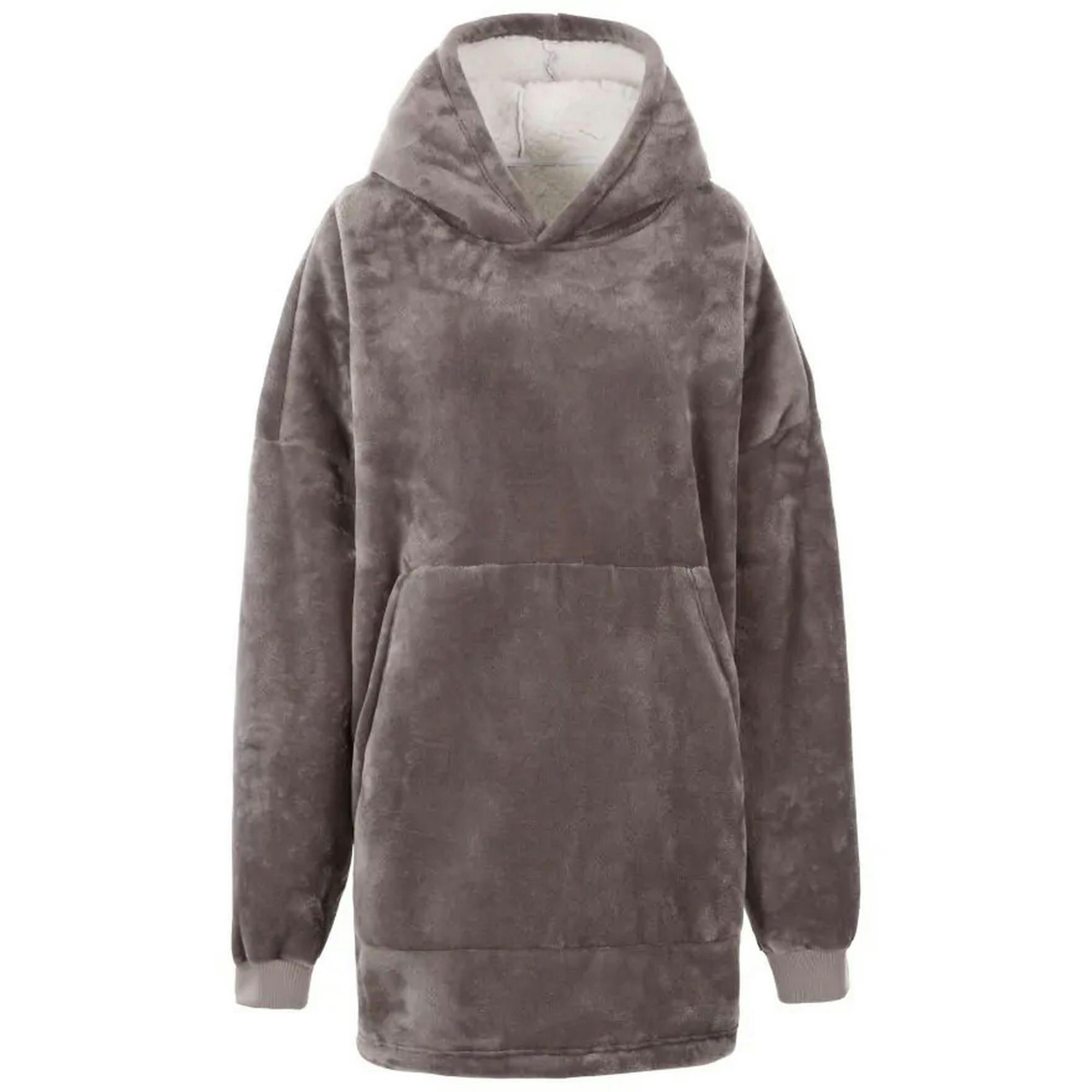 - Tresp Unisex Adult Cosiness Oversized Hoodie Blanket Storm Grey (One Size) - Image 2