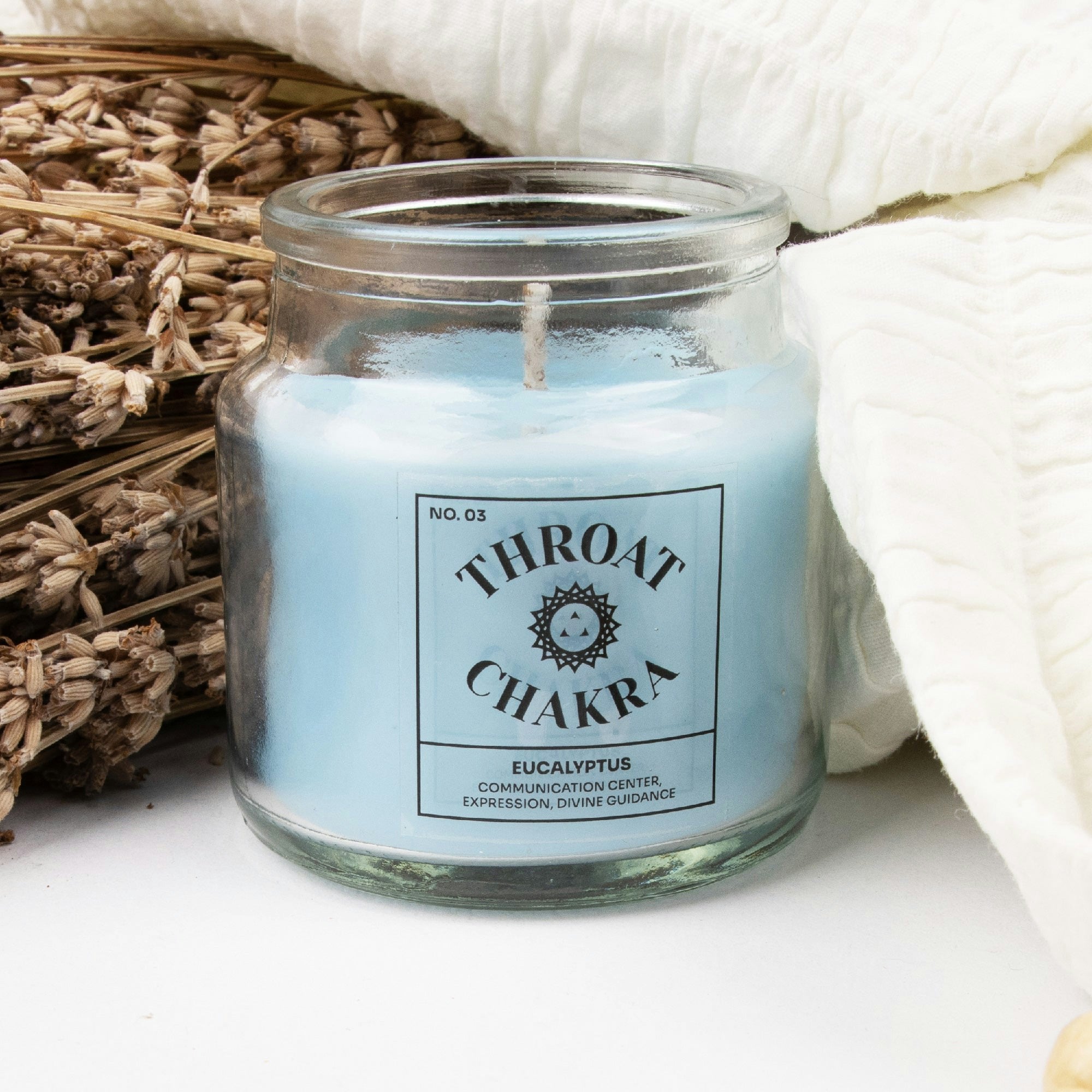 Rackhams Lavender/Light Seven Chakra Candles - Eucalyptus