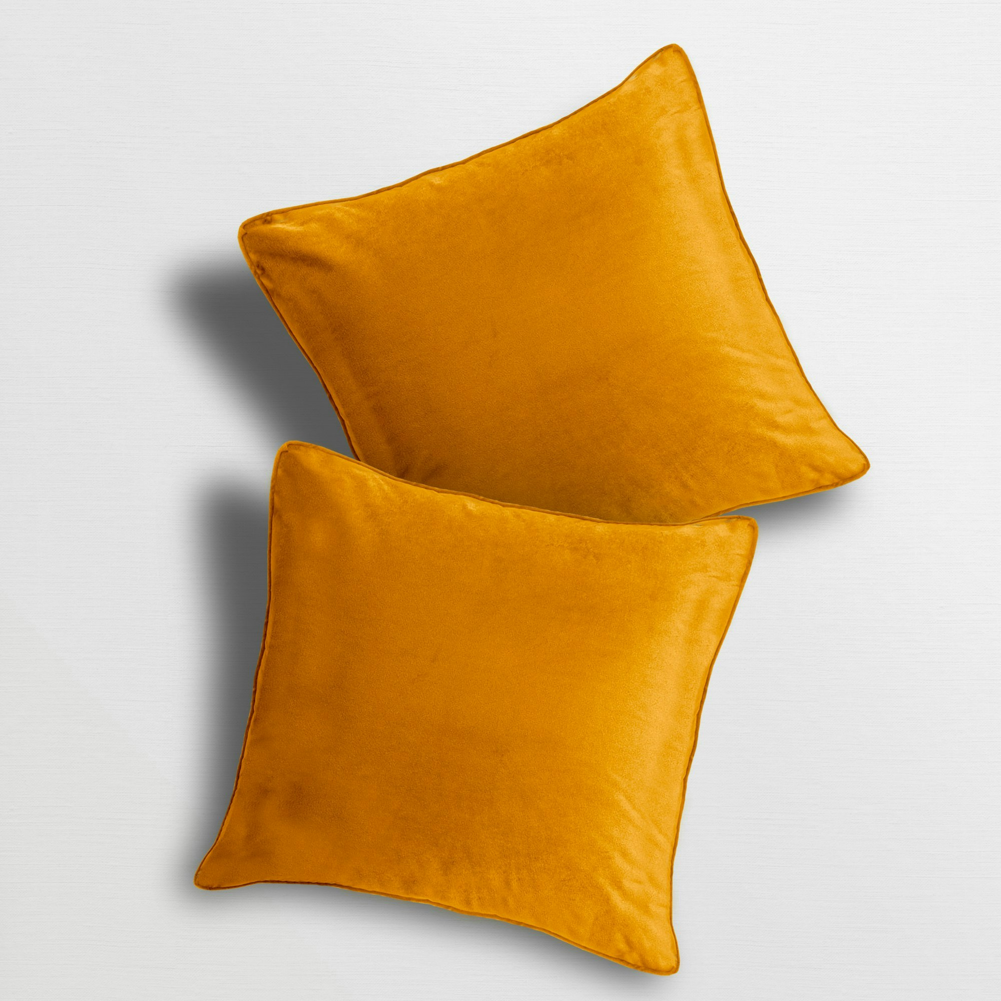 Velosso Orange Matte Velvet Soft Plain Scatter Cushion - 43Cm X 43Cm