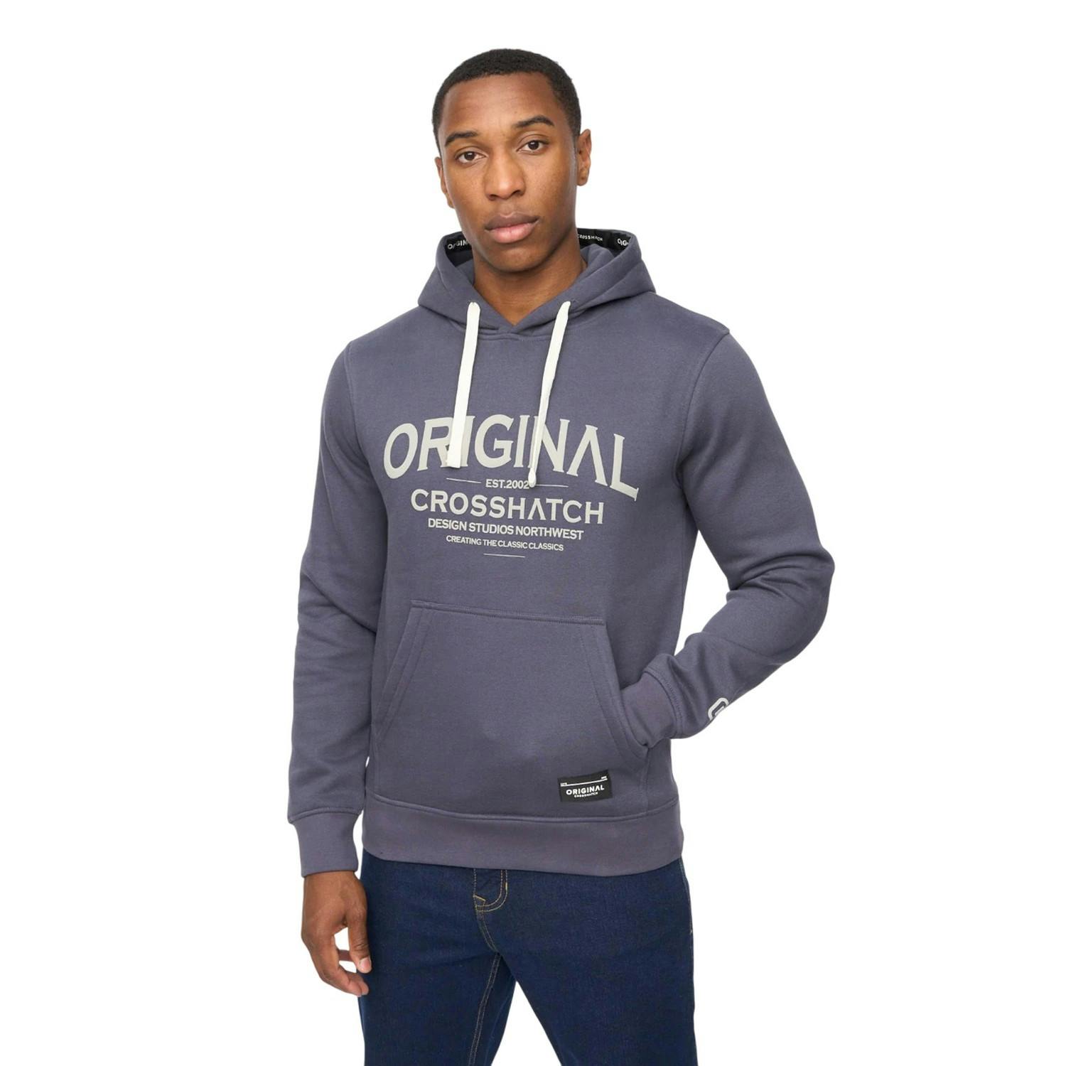 Crosshatch Men's Vintarge Hoodie - Navy - Navy - S - 60% Cotton/40% Polyester