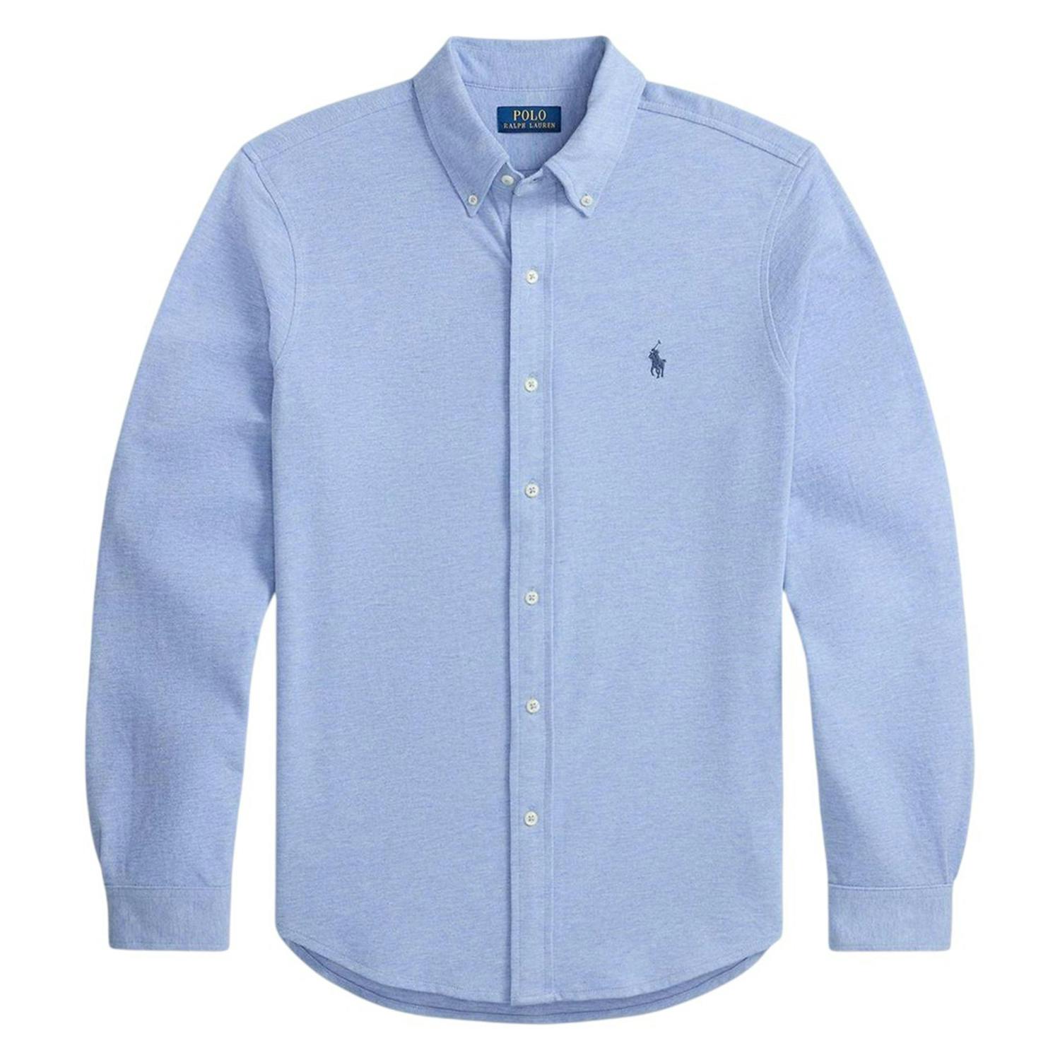 Ralph Lauren Men's Blue Premium Cotton Button-Down Shirt - Xxl - 100% Cotton